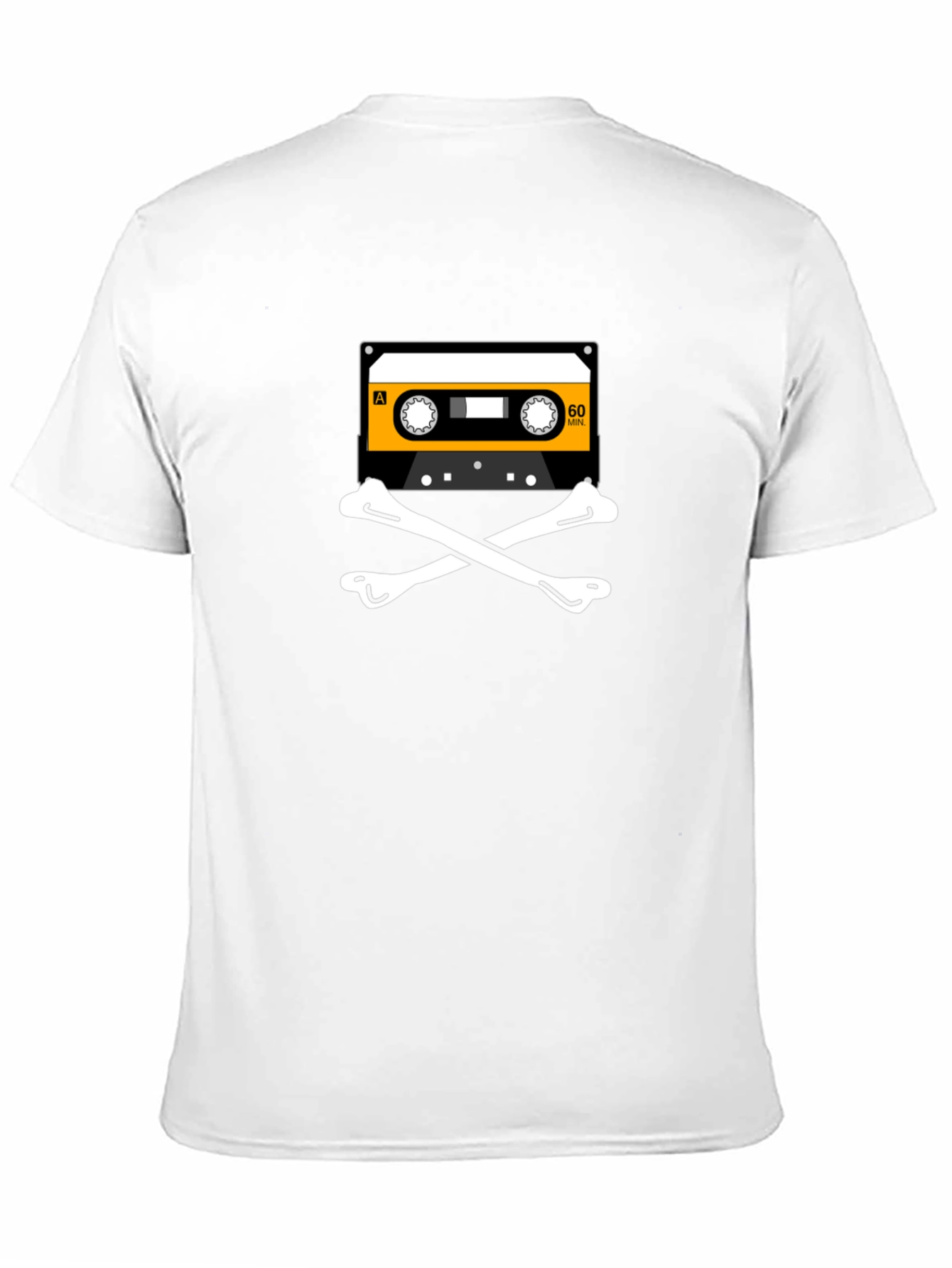 Retro Mixtape Skull T-Shirt - Black