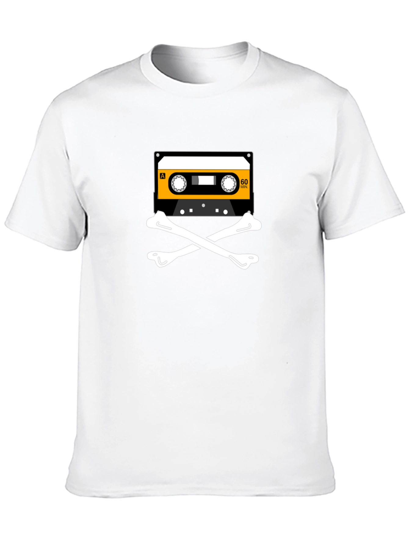 Retro Mixtape Skull T-Shirt - Black