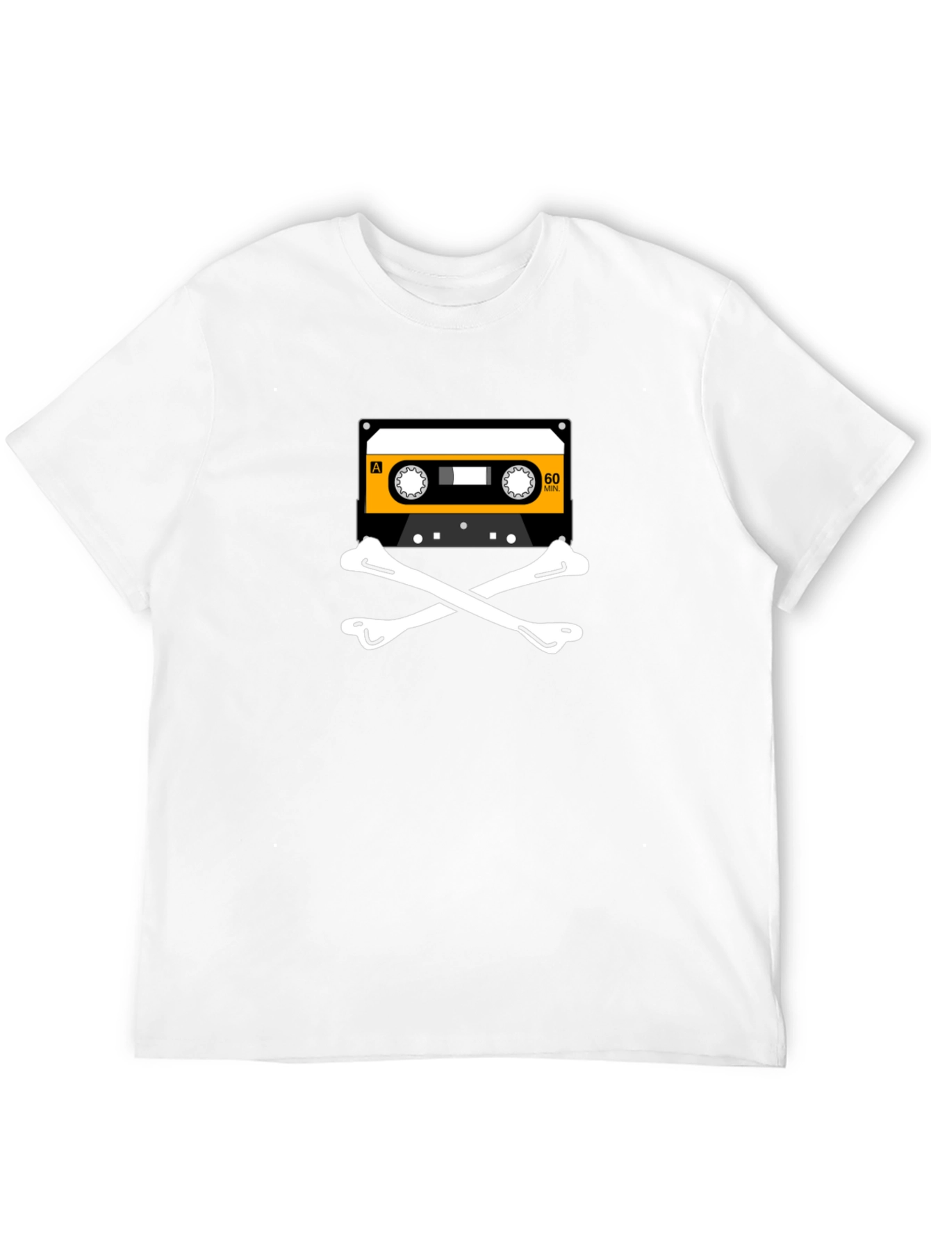 Retro Mixtape Skull T-Shirt - Black