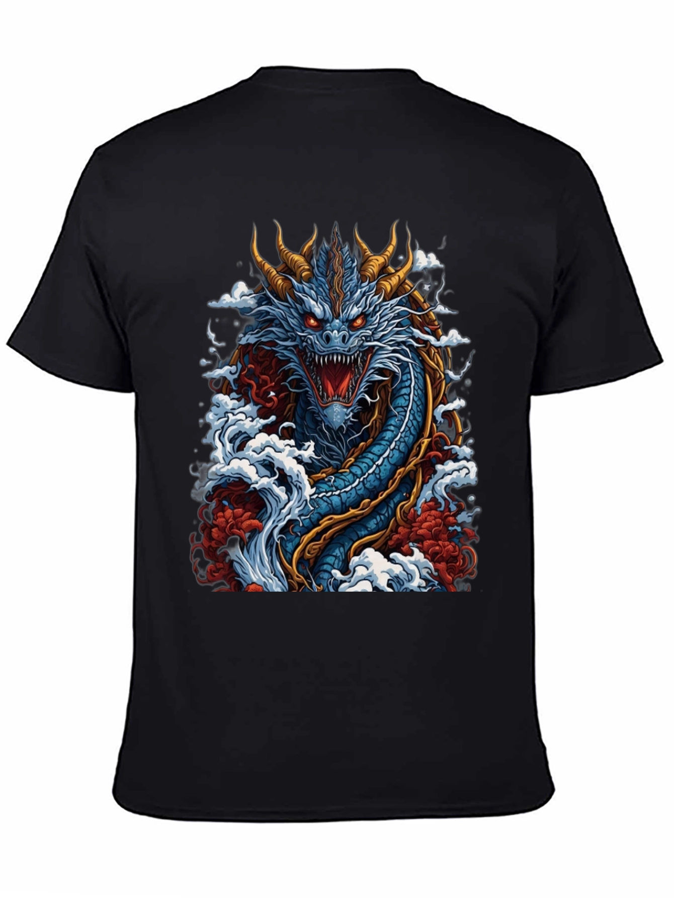Dragon Graphic T-Shirt - Mens Black Tee