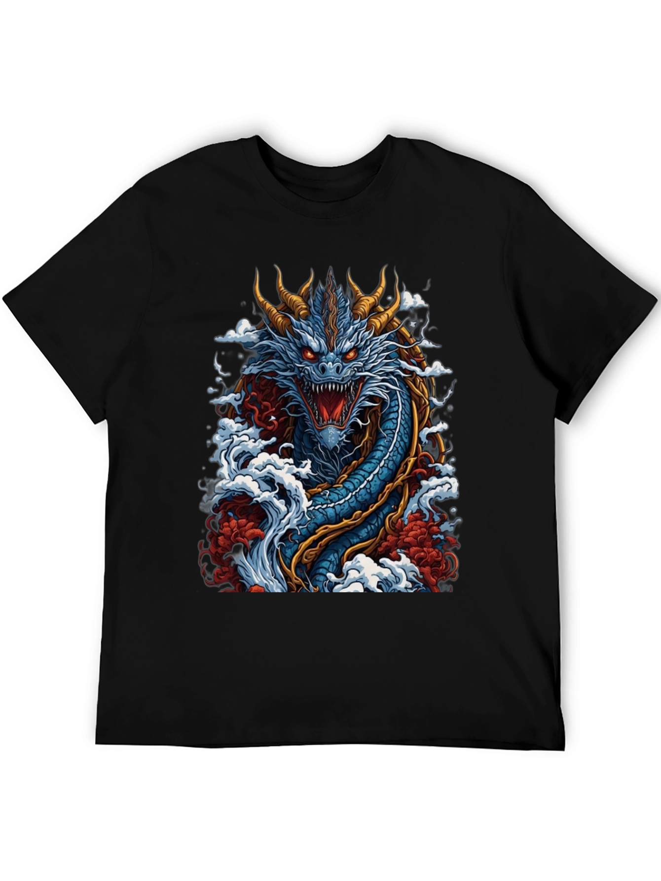 Dragon Graphic T-Shirt - Mens Black Tee