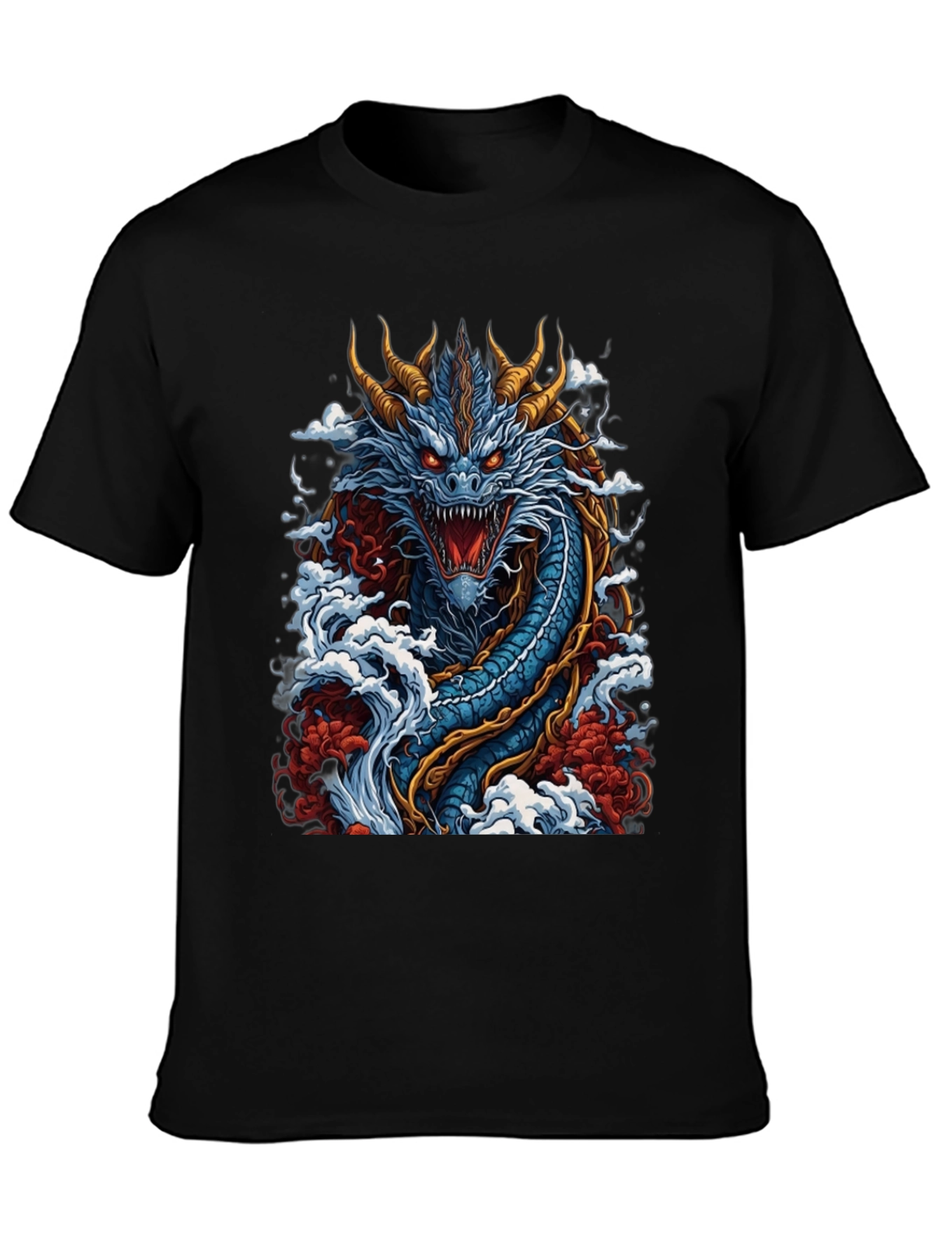 Dragon Graphic T-Shirt - Mens Black Tee