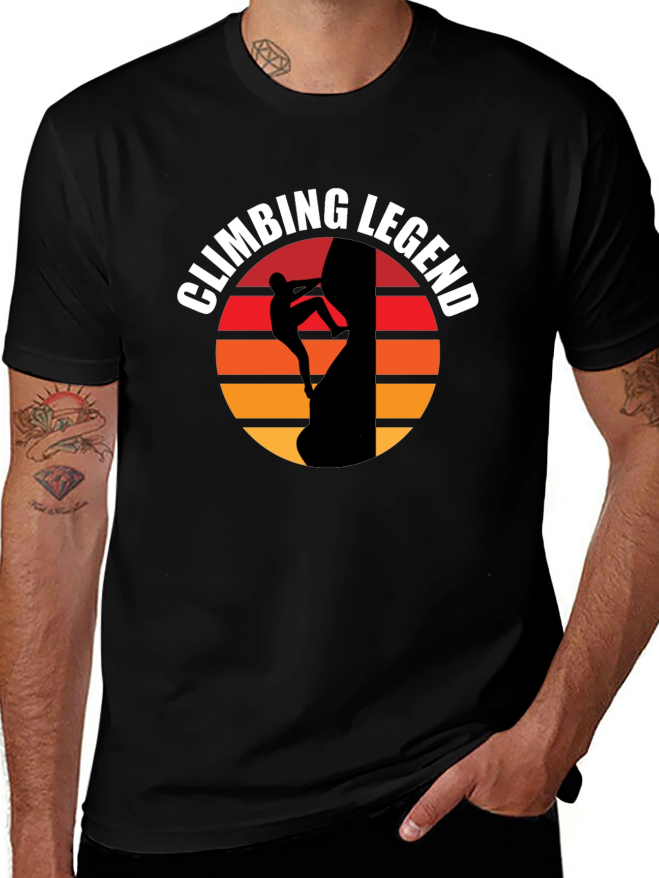 Climbing Legend Black Graphic Tee