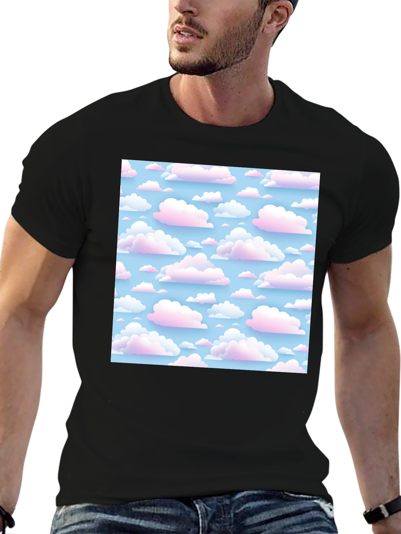 Cloud Print Tee - Dreamy Comfort