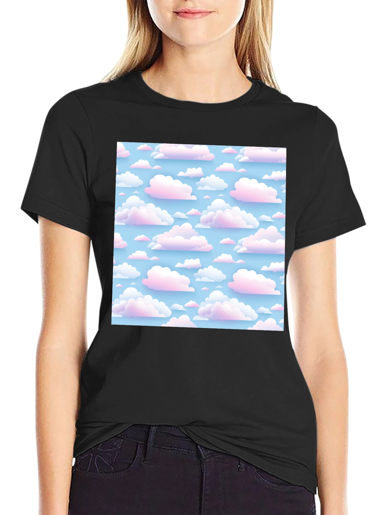 Cloud Print Tee - Dreamy Comfort