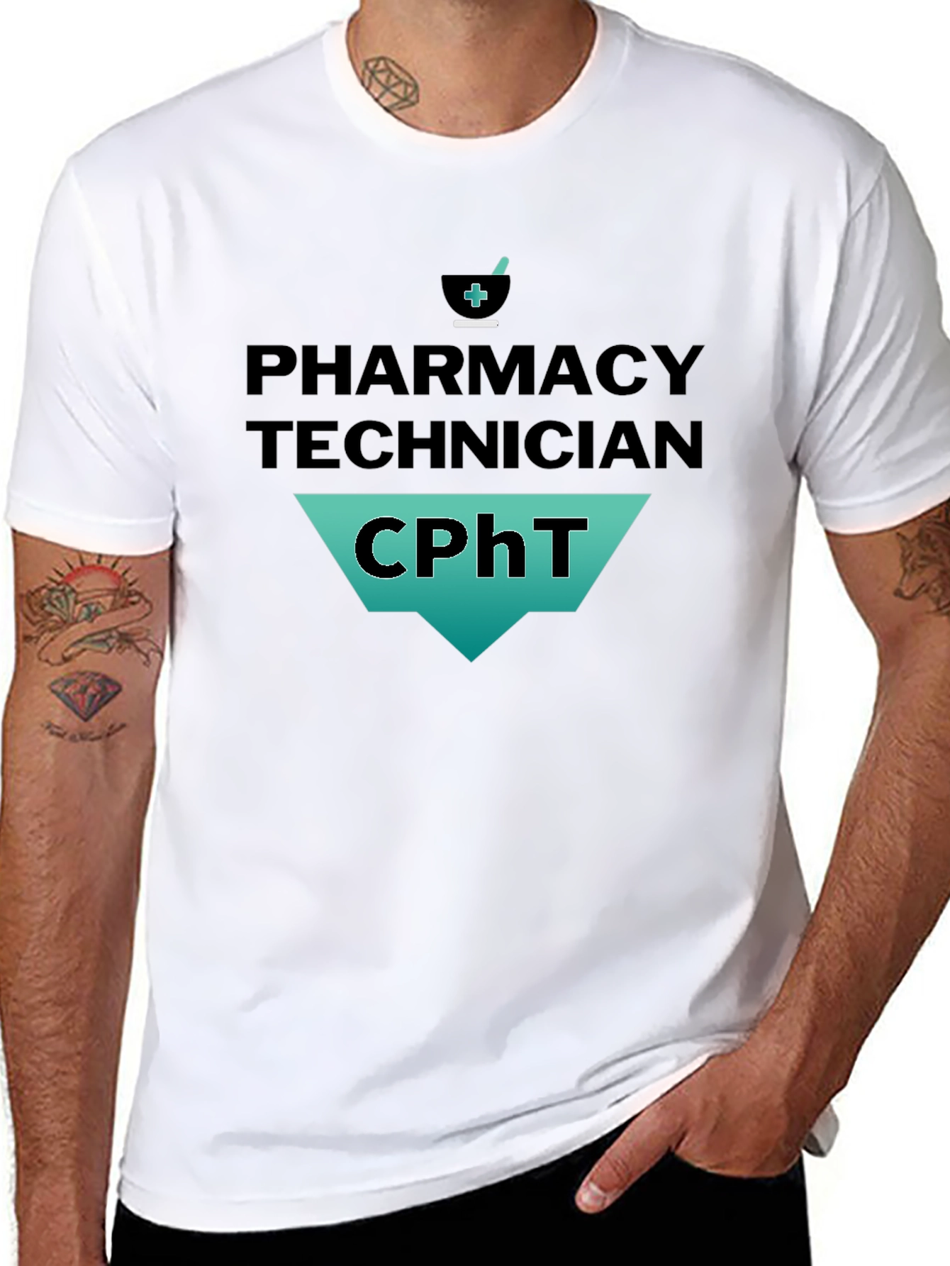 Pharmacy Technician CPhT T-Shirt - Black