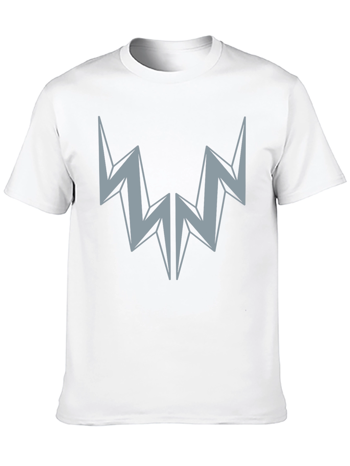 Abstract Lightning Bolt Graphic Tee - Black