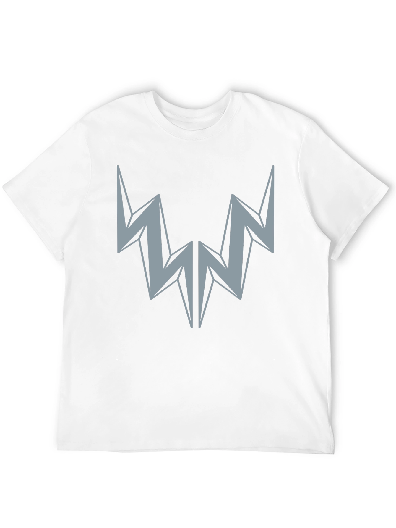 Abstract Lightning Bolt Graphic Tee - Black