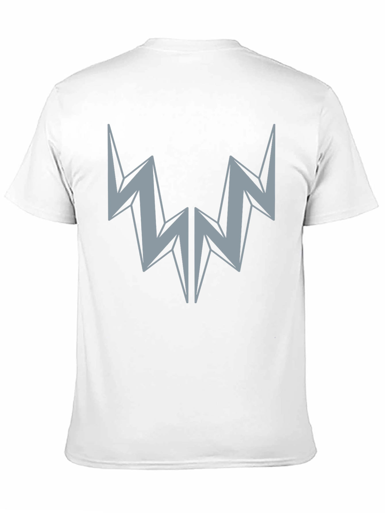 Abstract Lightning Bolt Graphic Tee - Black