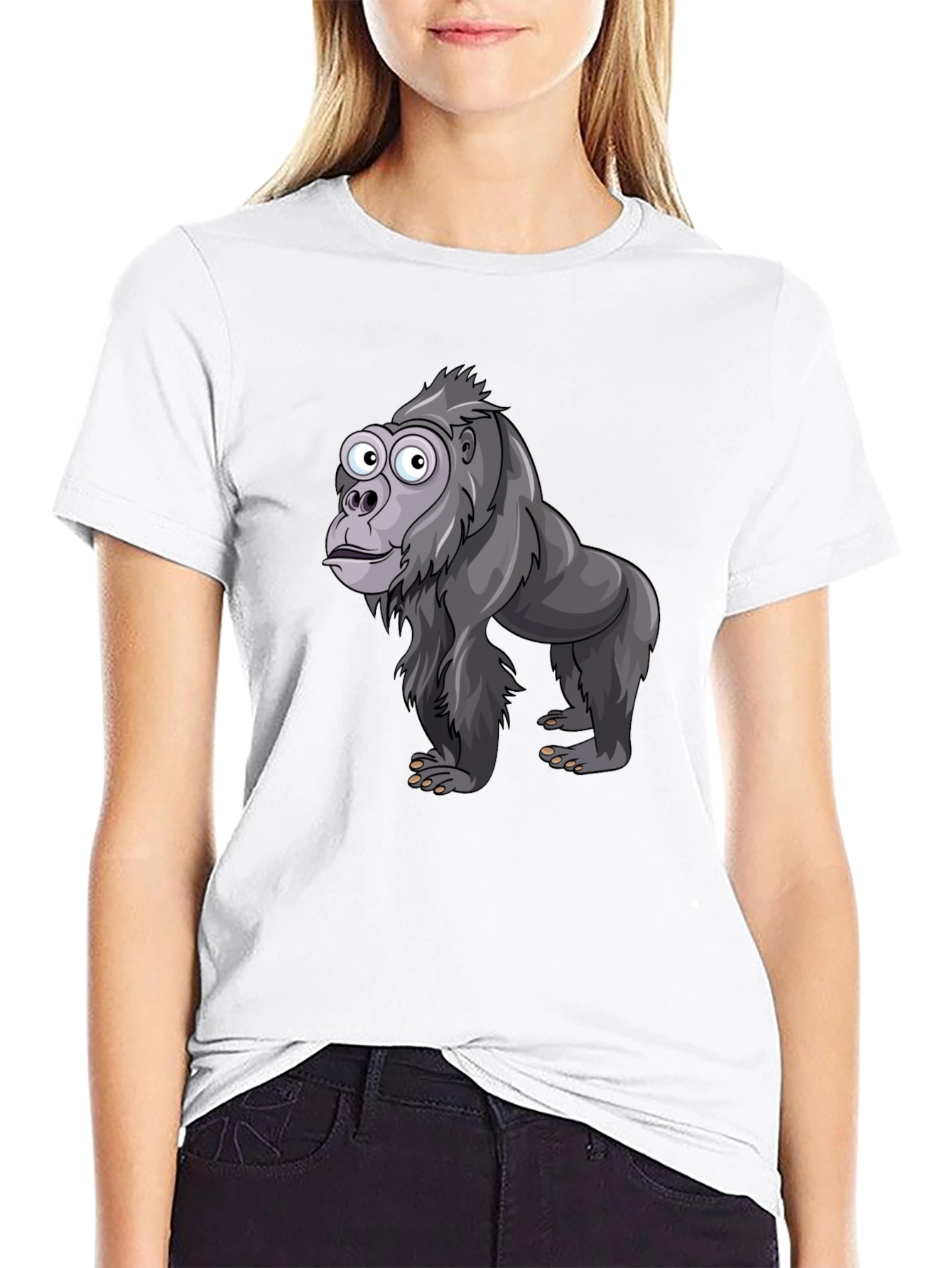 Funny Gorilla Graphic T-Shirt - Black