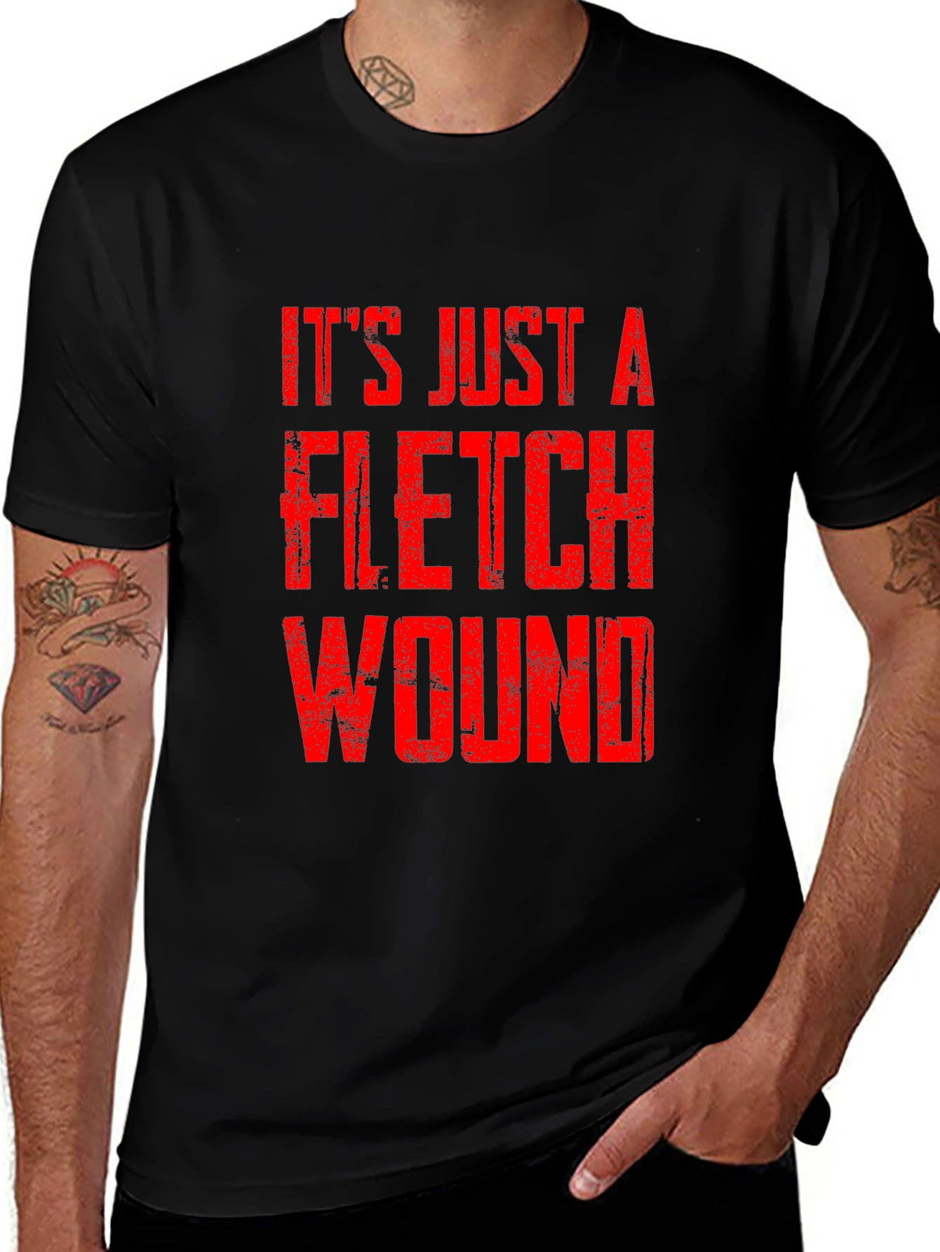 Its Just a Flesh Wound T-Shirt - Black