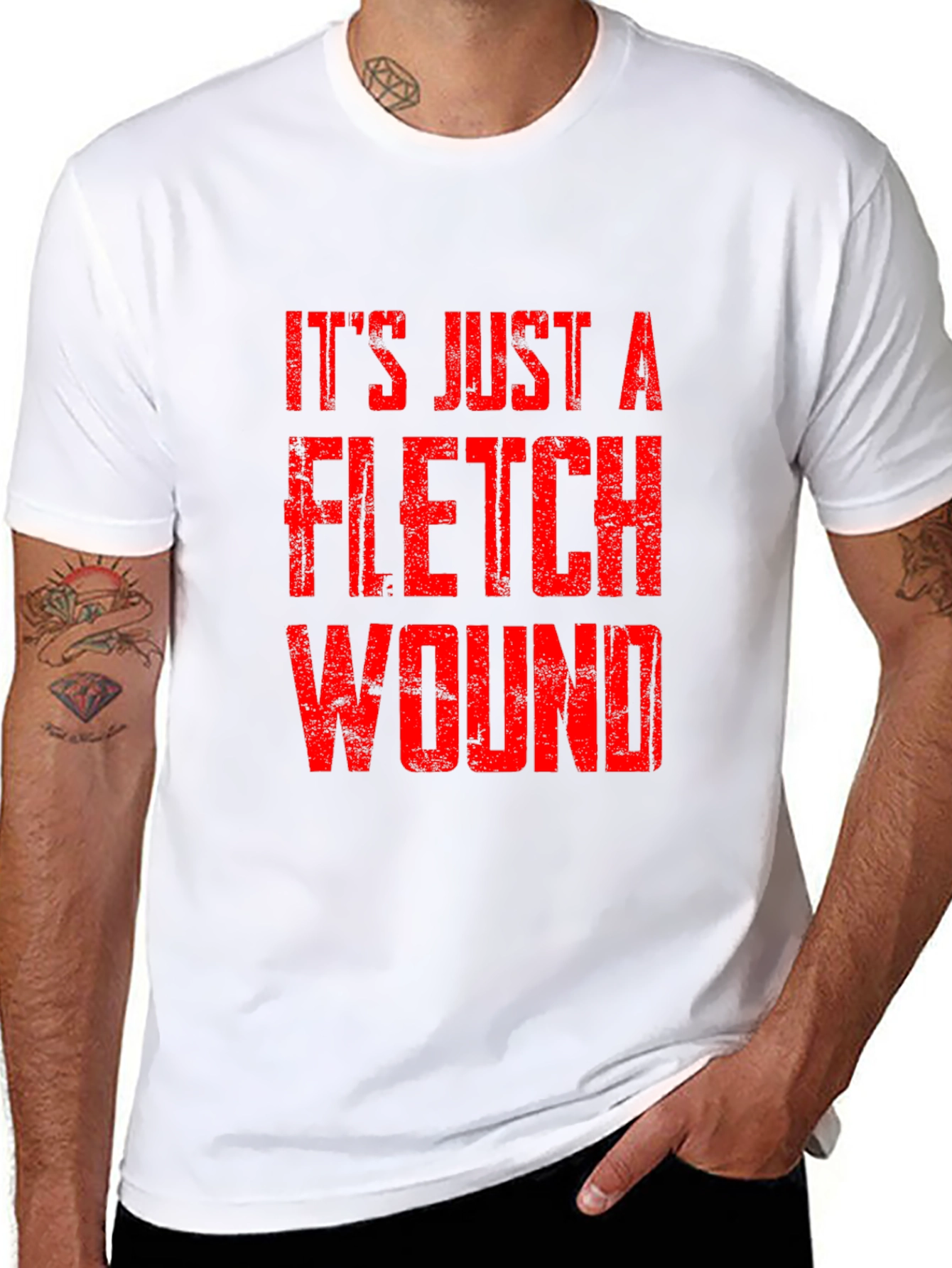 Its Just a Flesh Wound T-Shirt - Black