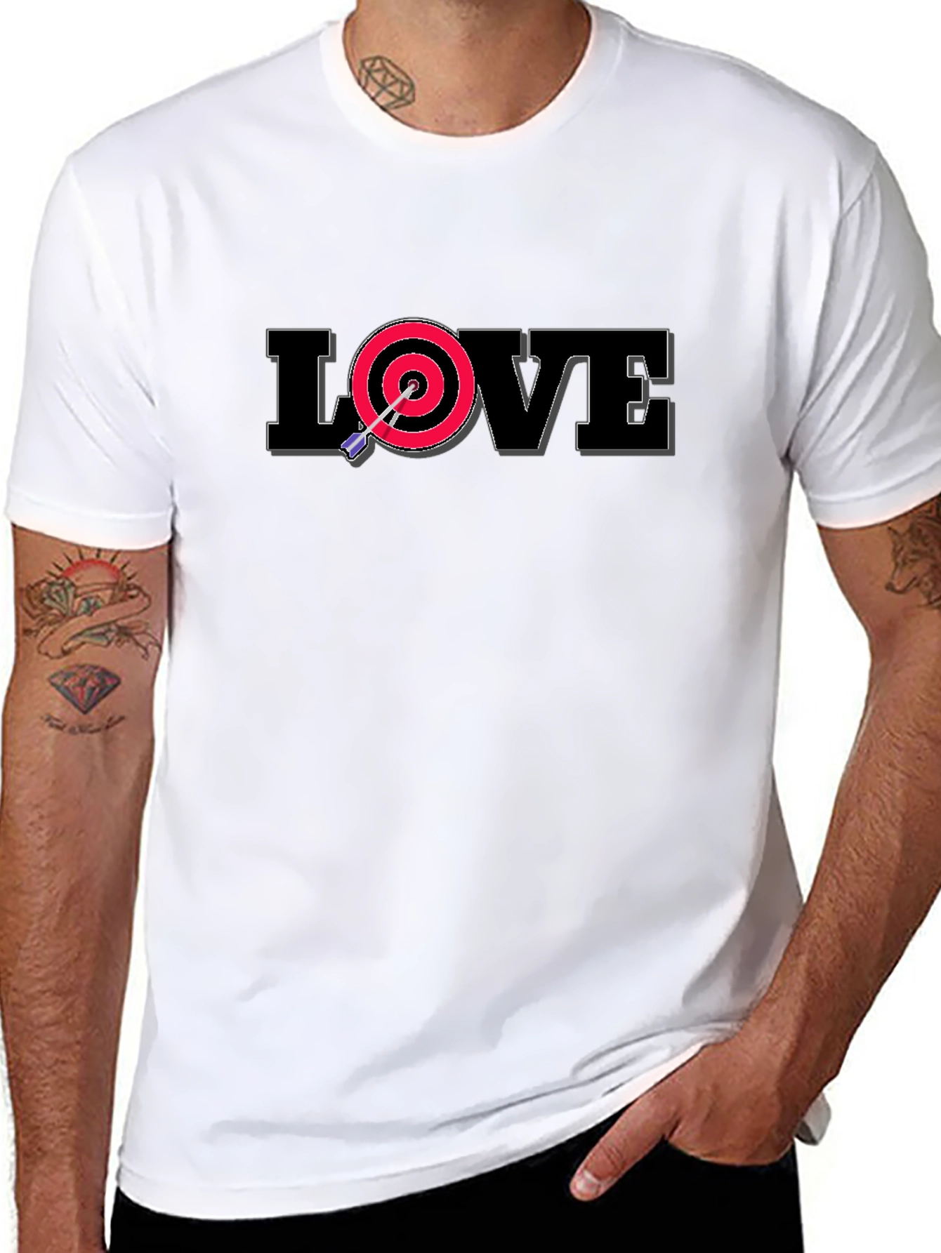 LOVE Dartboard T-Shirt - Perfect Aim True Love
