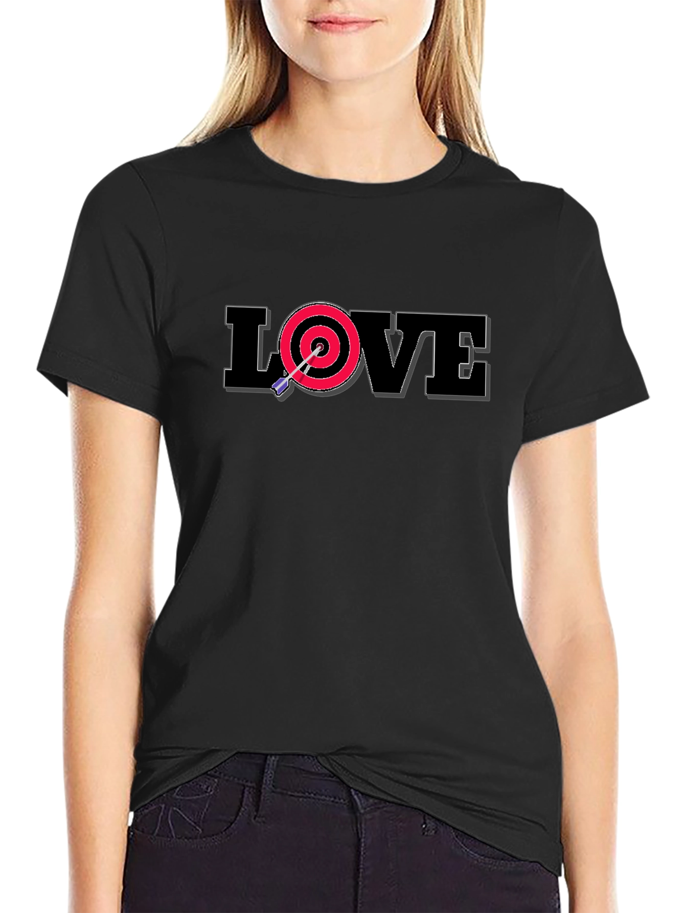 LOVE Dartboard T-Shirt - Perfect Aim True Love