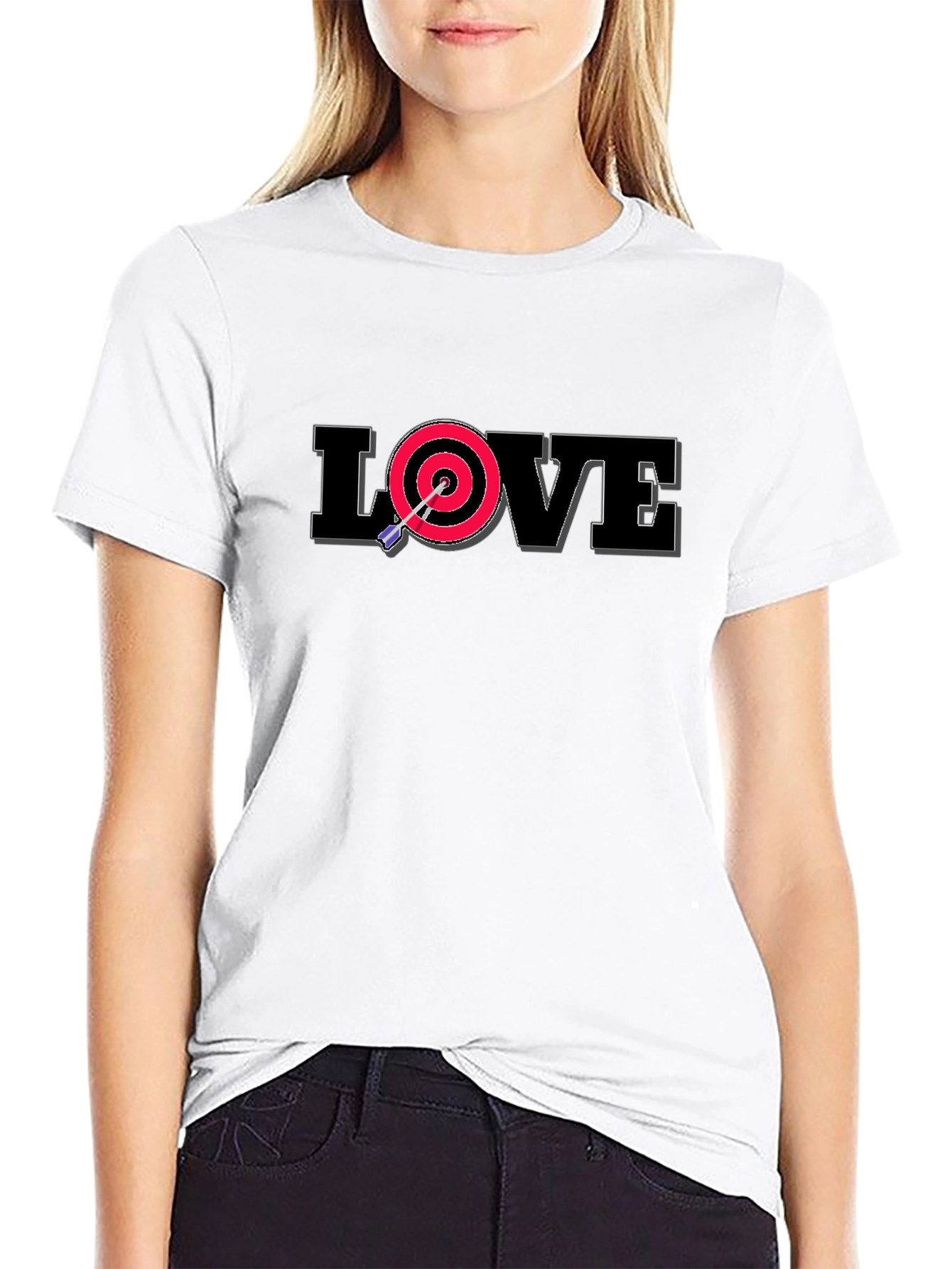 LOVE Dartboard T-Shirt - Perfect Aim True Love