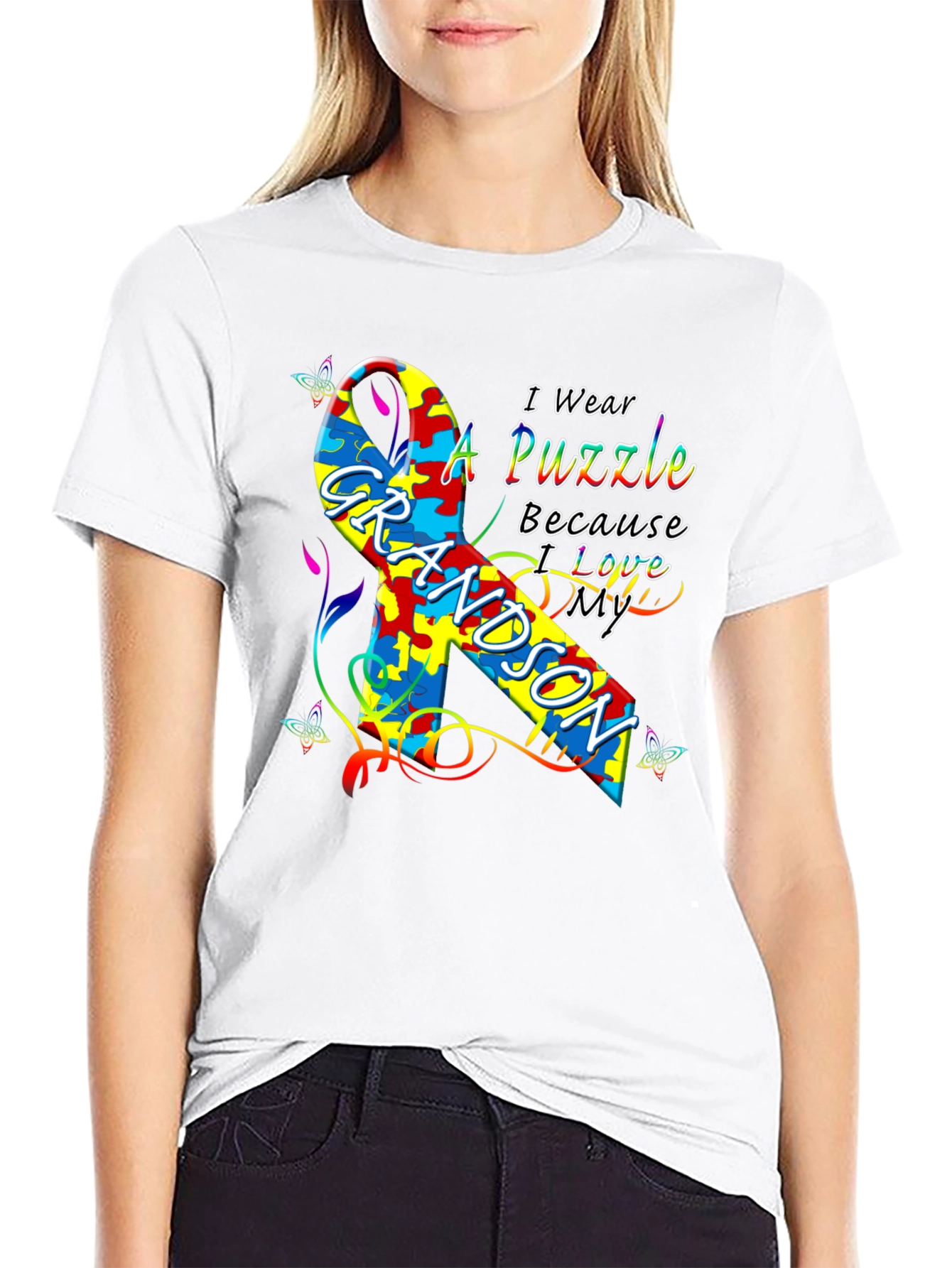 Autism Awareness Grandson T-Shirt