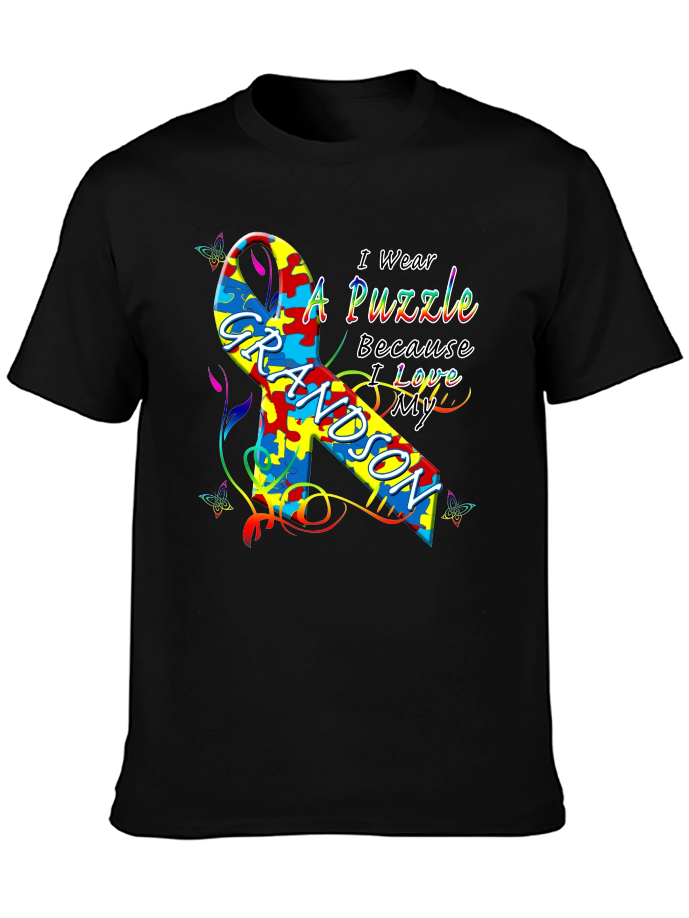 Autism Awareness Grandson T-Shirt