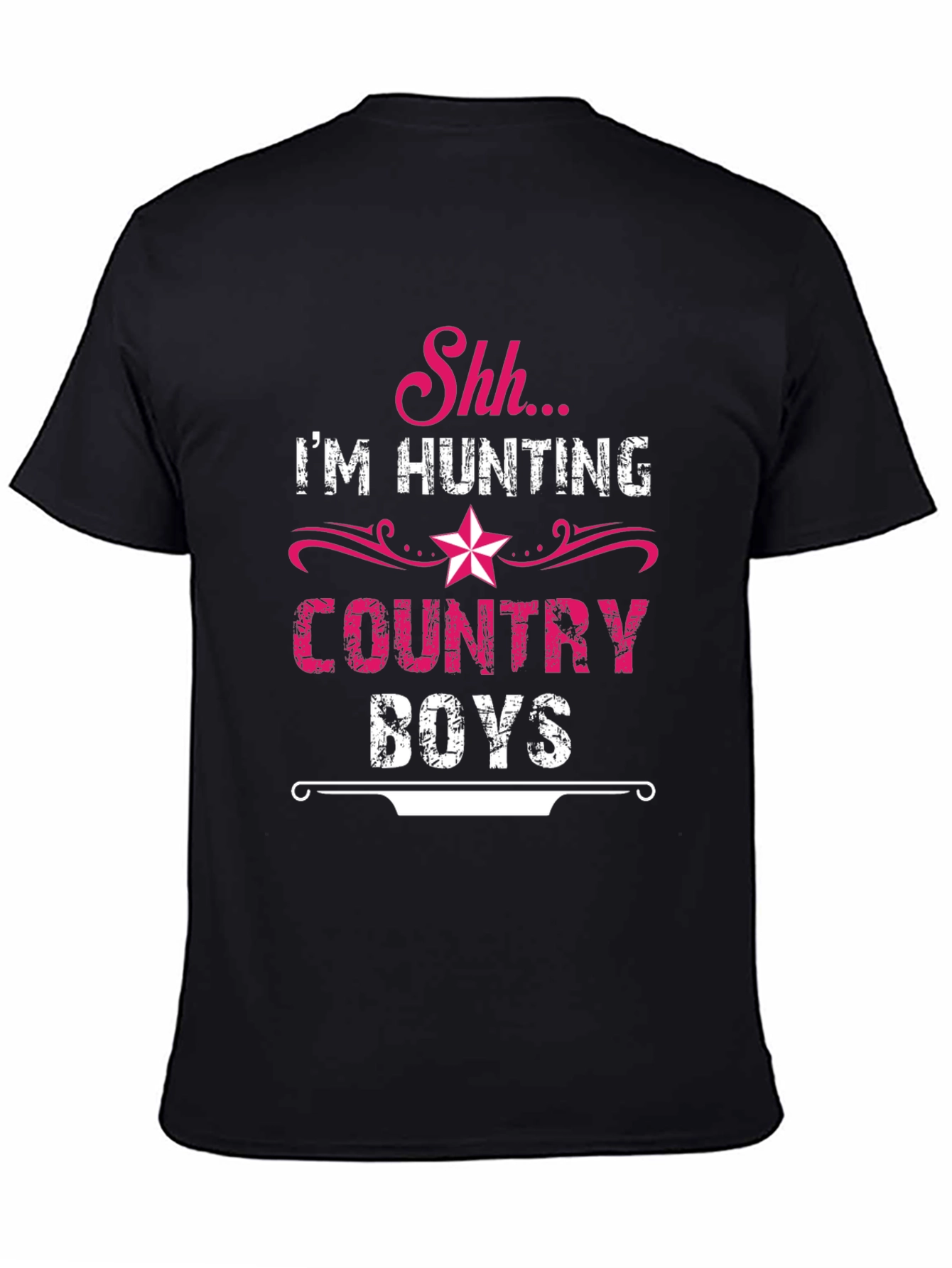 Shh Im Hunting Country Boys Black T-Shirt