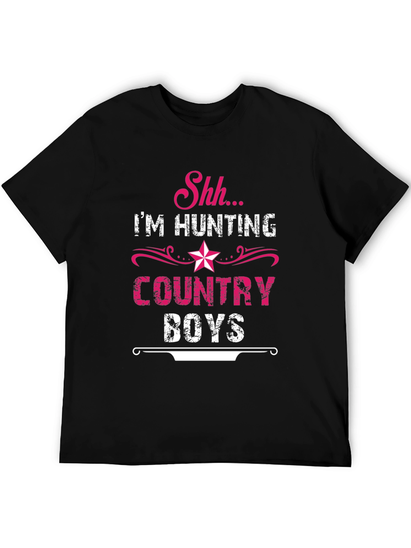 Shh Im Hunting Country Boys Black T-Shirt