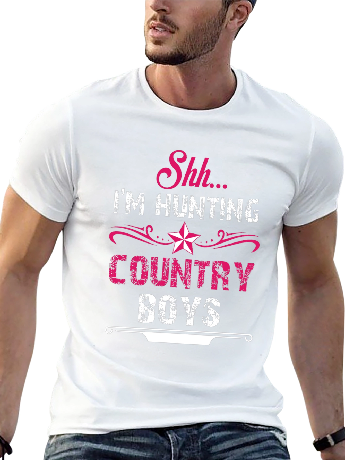 Shh Im Hunting Country Boys Black T-Shirt