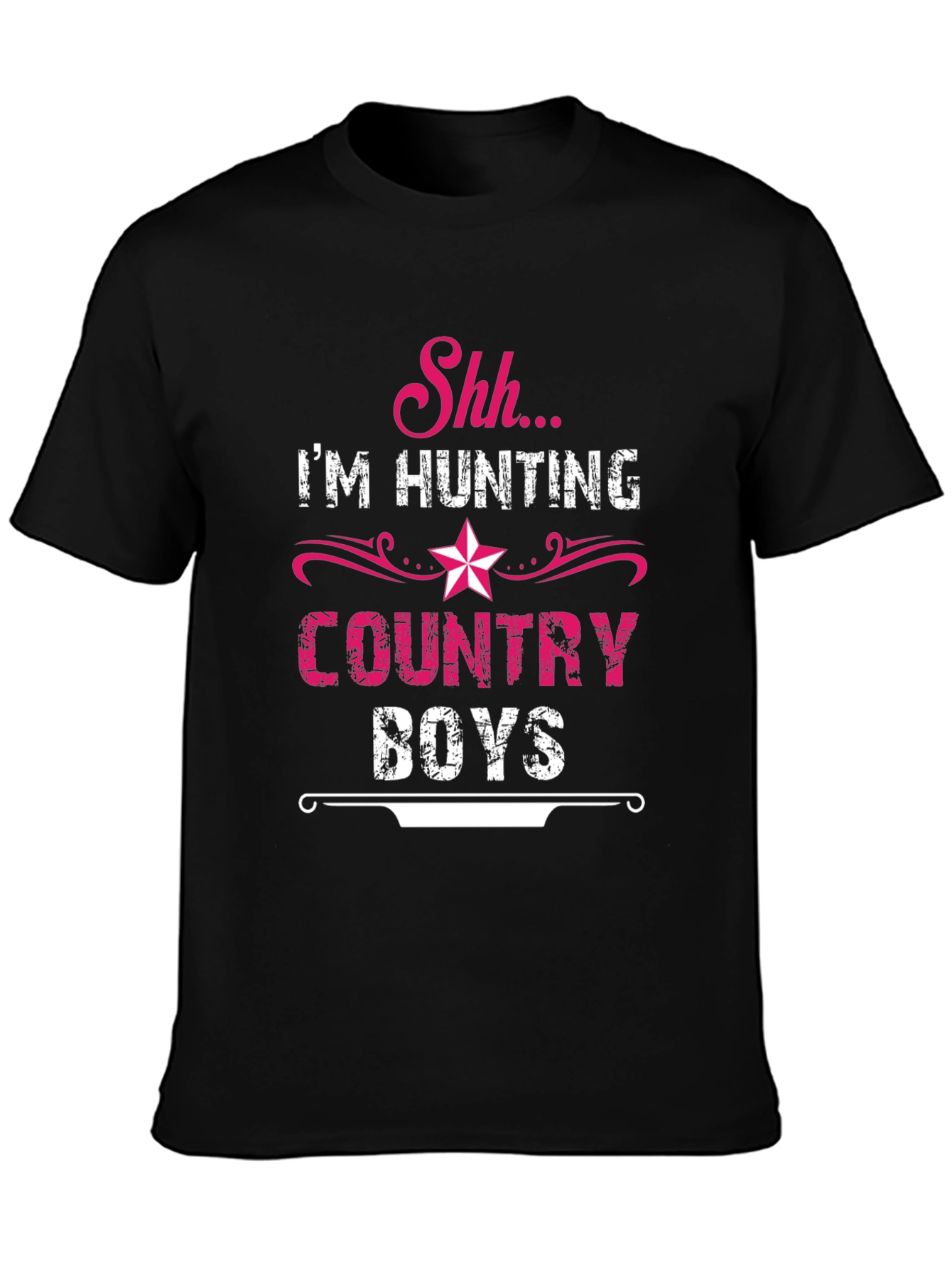 Shh Im Hunting Country Boys Black T-Shirt