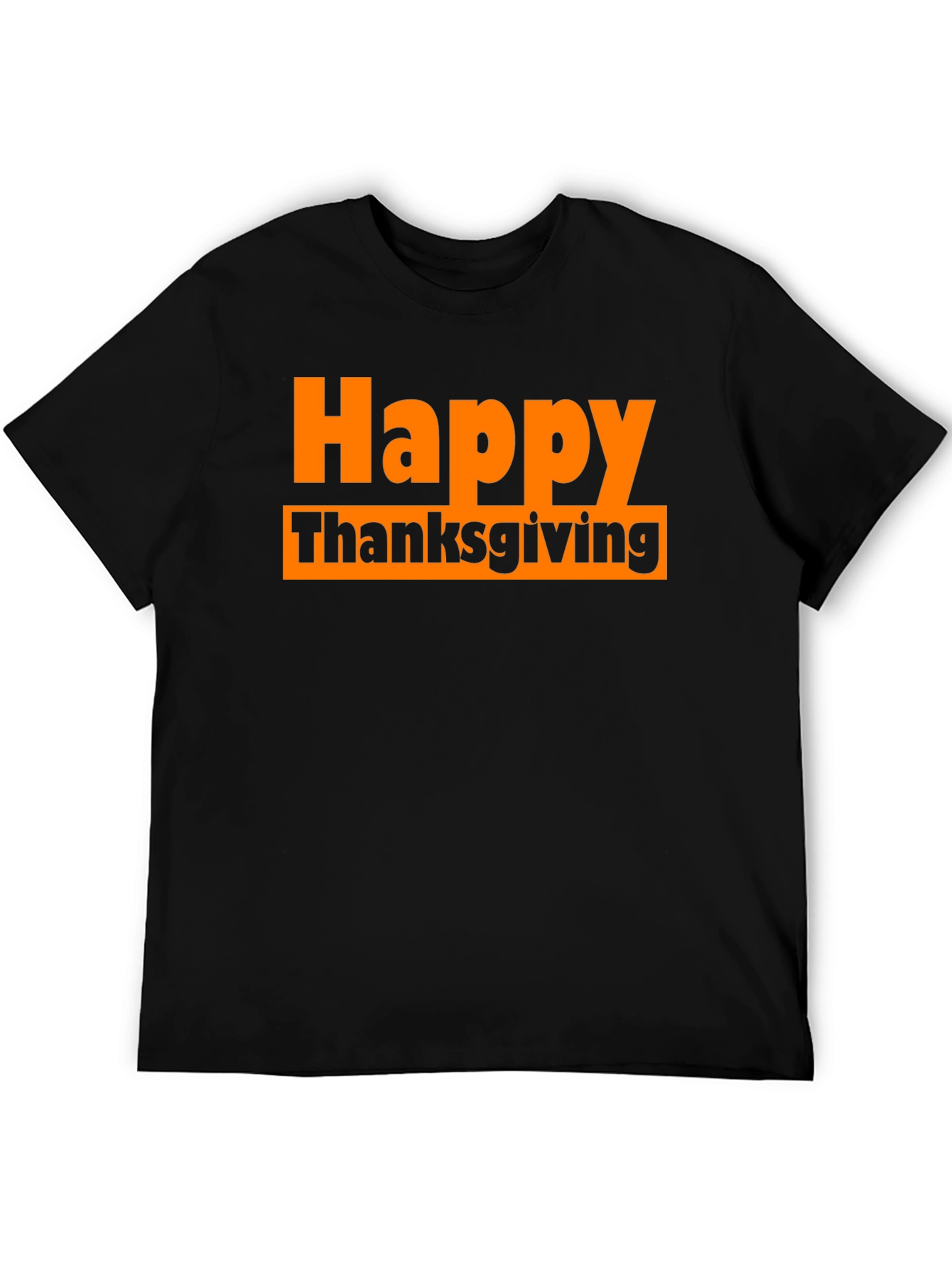 Happy Thanksgiving Black T-Shirt