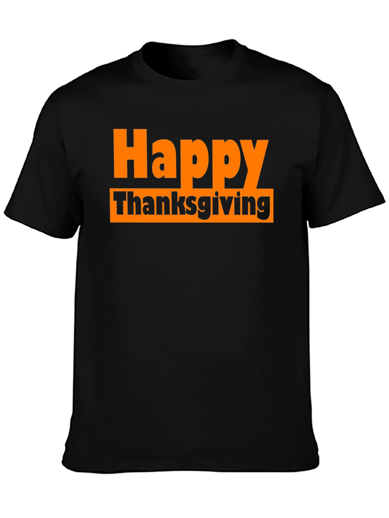 Happy Thanksgiving Black T-Shirt