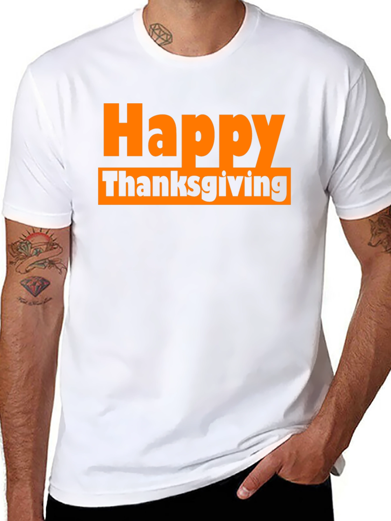 Happy Thanksgiving Black T-Shirt