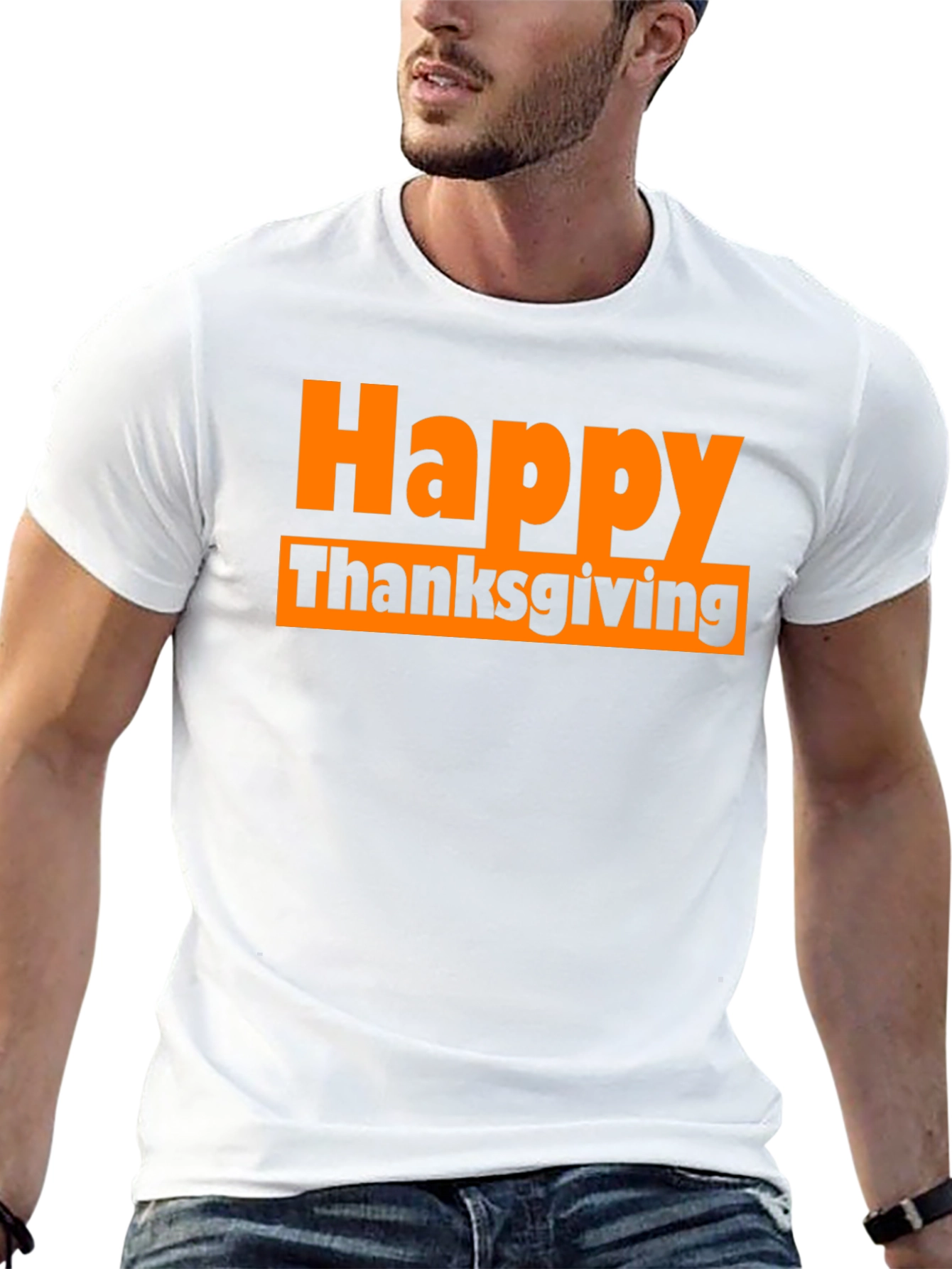 Happy Thanksgiving Black T-Shirt
