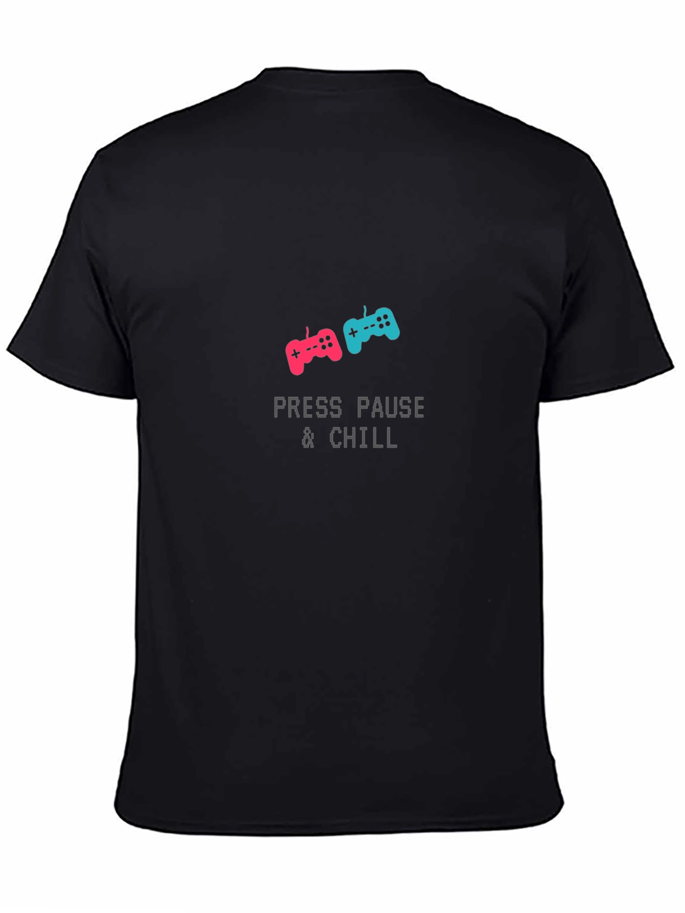 Press Pause & Chill Gamer T-Shirt - Black