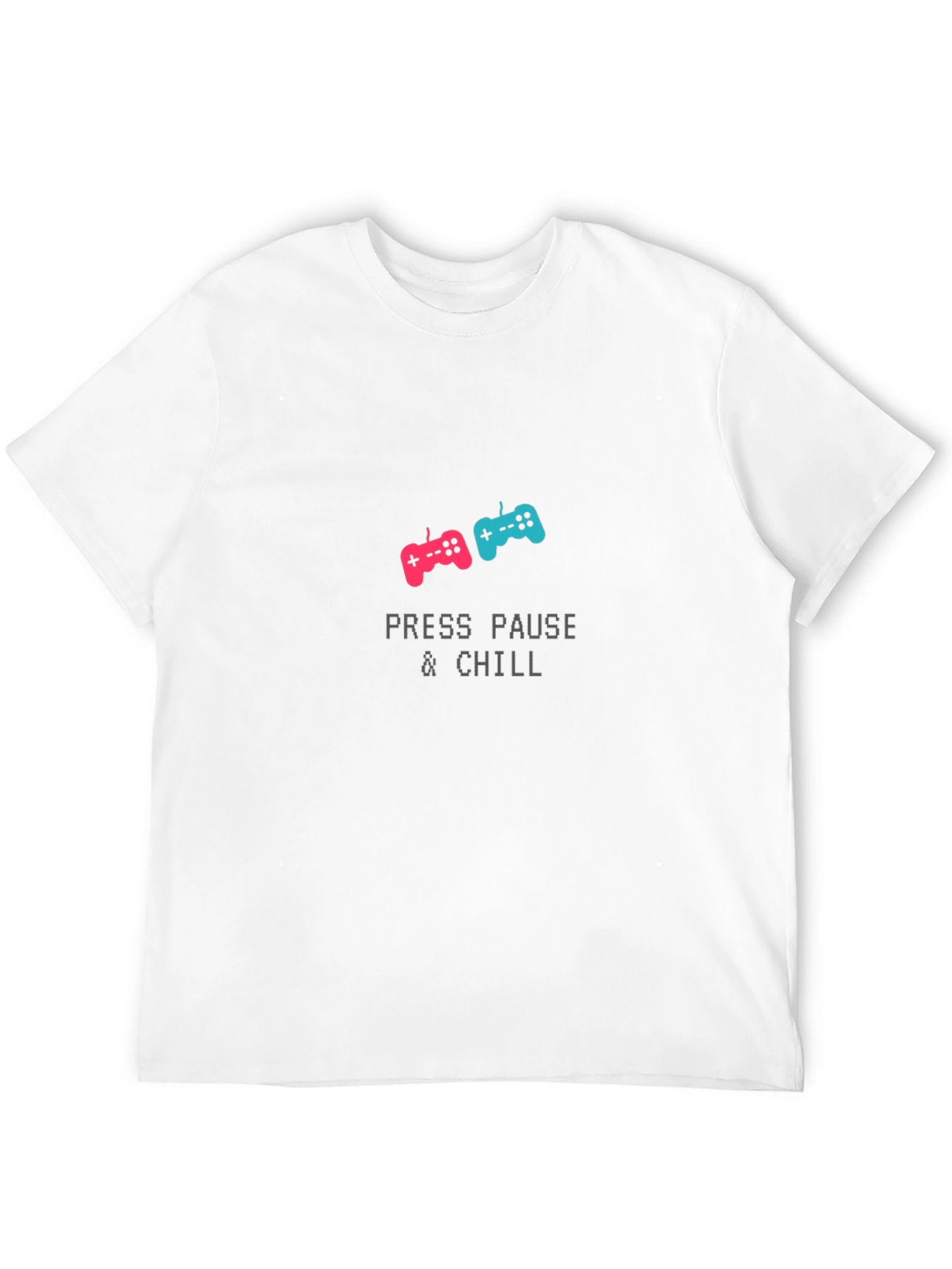 Press Pause & Chill Gamer T-Shirt - Black