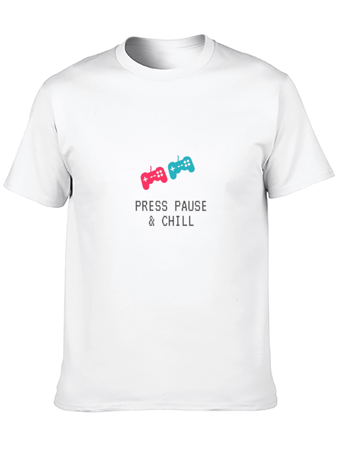 Press Pause & Chill Gamer T-Shirt - Black