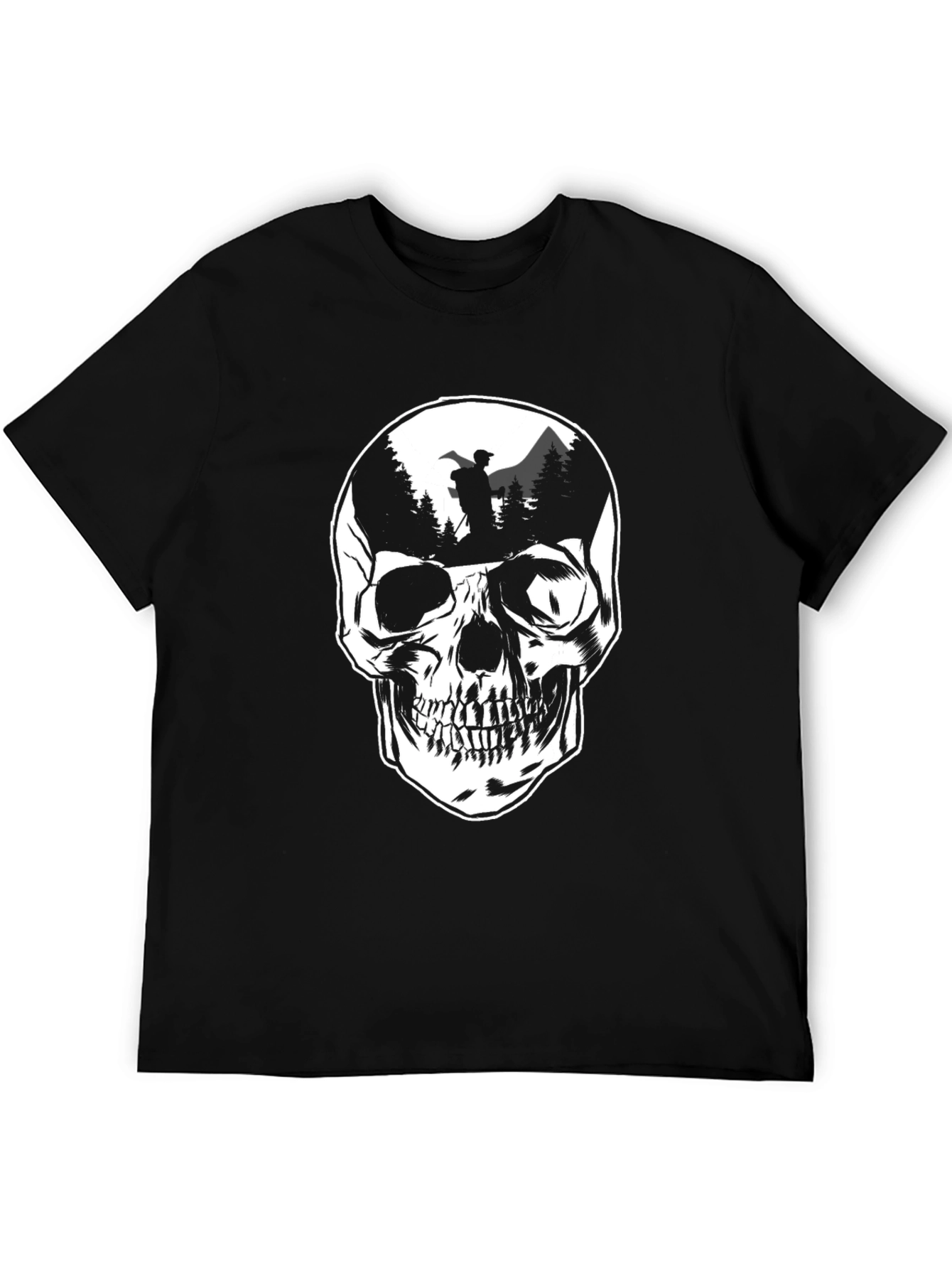 Skull Graphic T-Shirt - Mountain Hiker Design