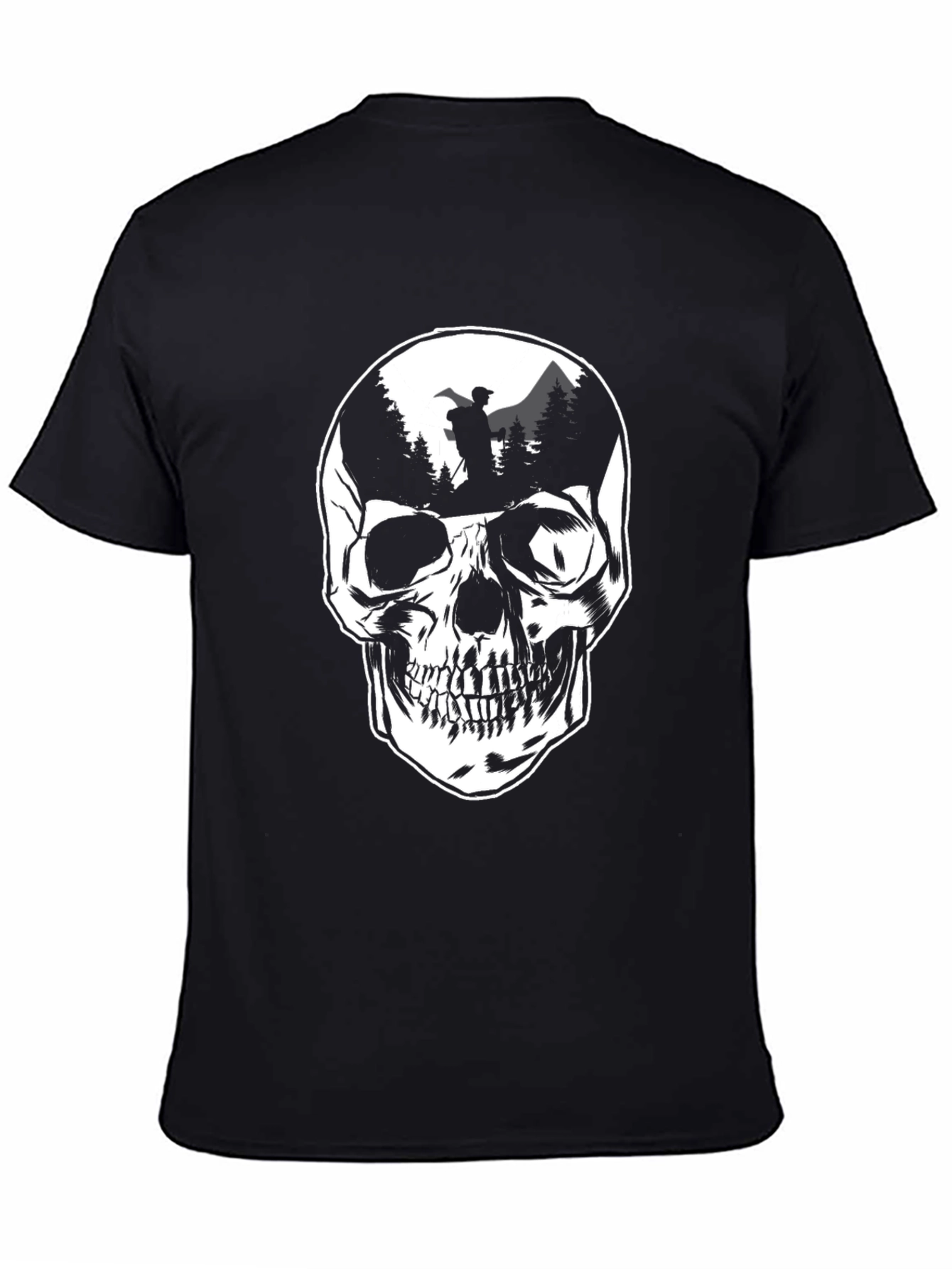 Skull Graphic T-Shirt - Mountain Hiker Design
