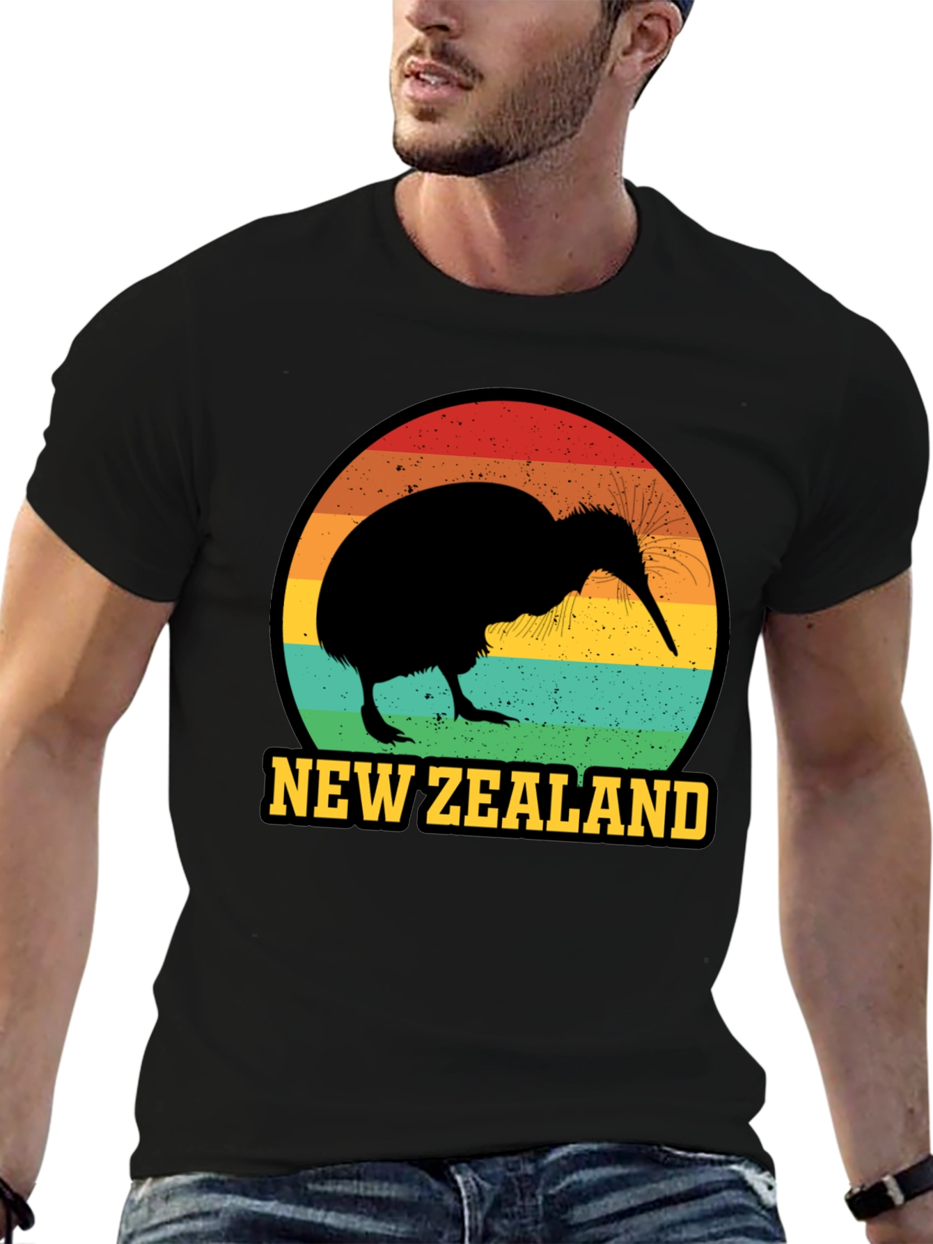 New Zealand Kiwi Bird Graphic T-Shirt