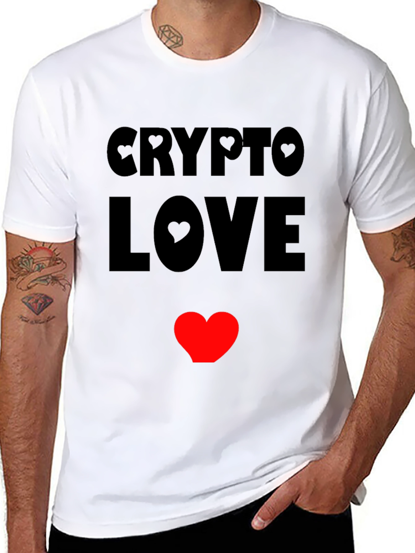 Crypto Love Heart T-Shirt - Black