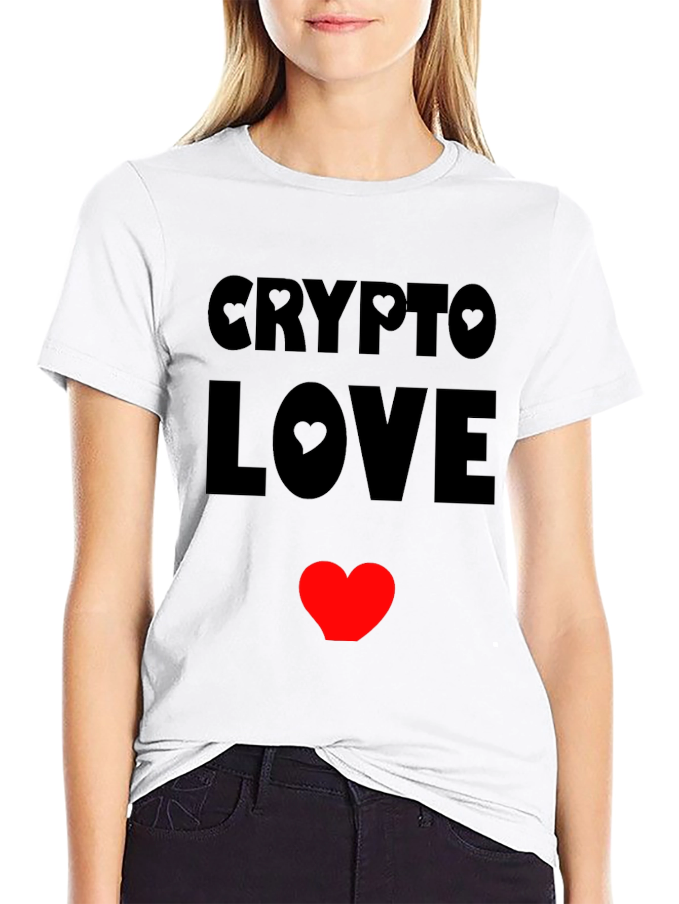 Crypto Love Heart T-Shirt - Black