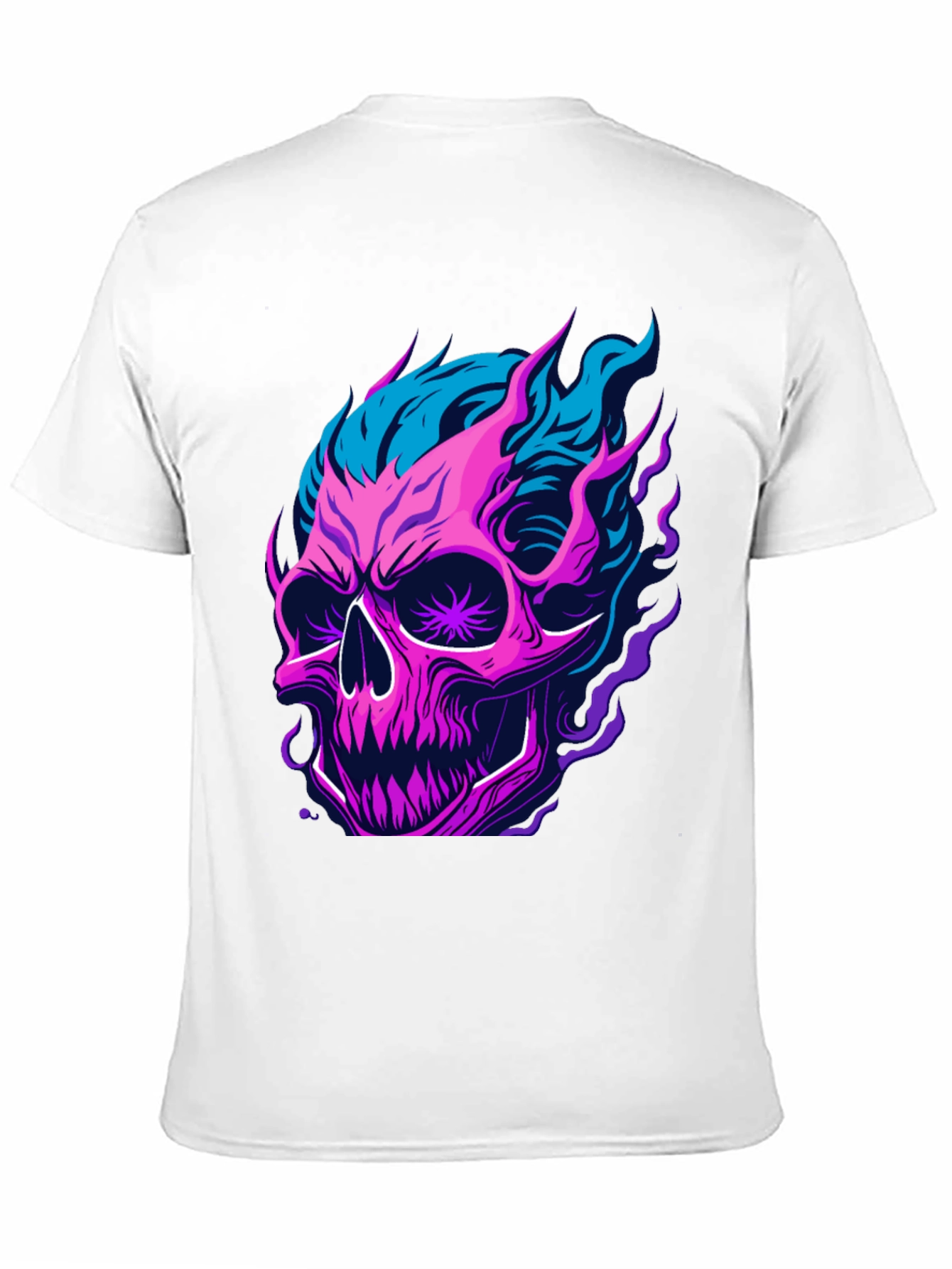 Flaming Skull Graphic T-Shirt - Bold & Edgy Design