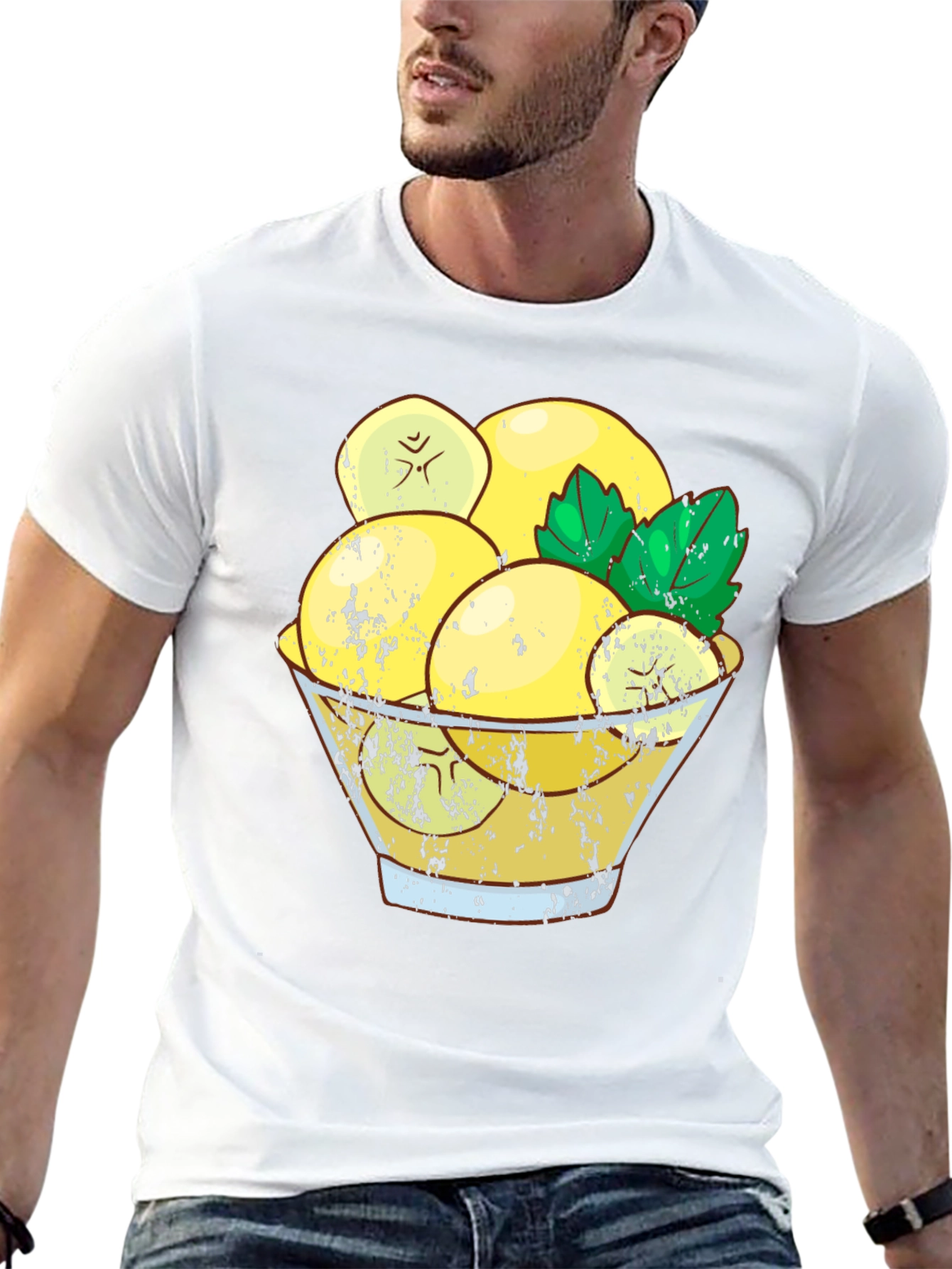 Lemon Bowl Graphic Tee - Stylish Unisex T-Shirt