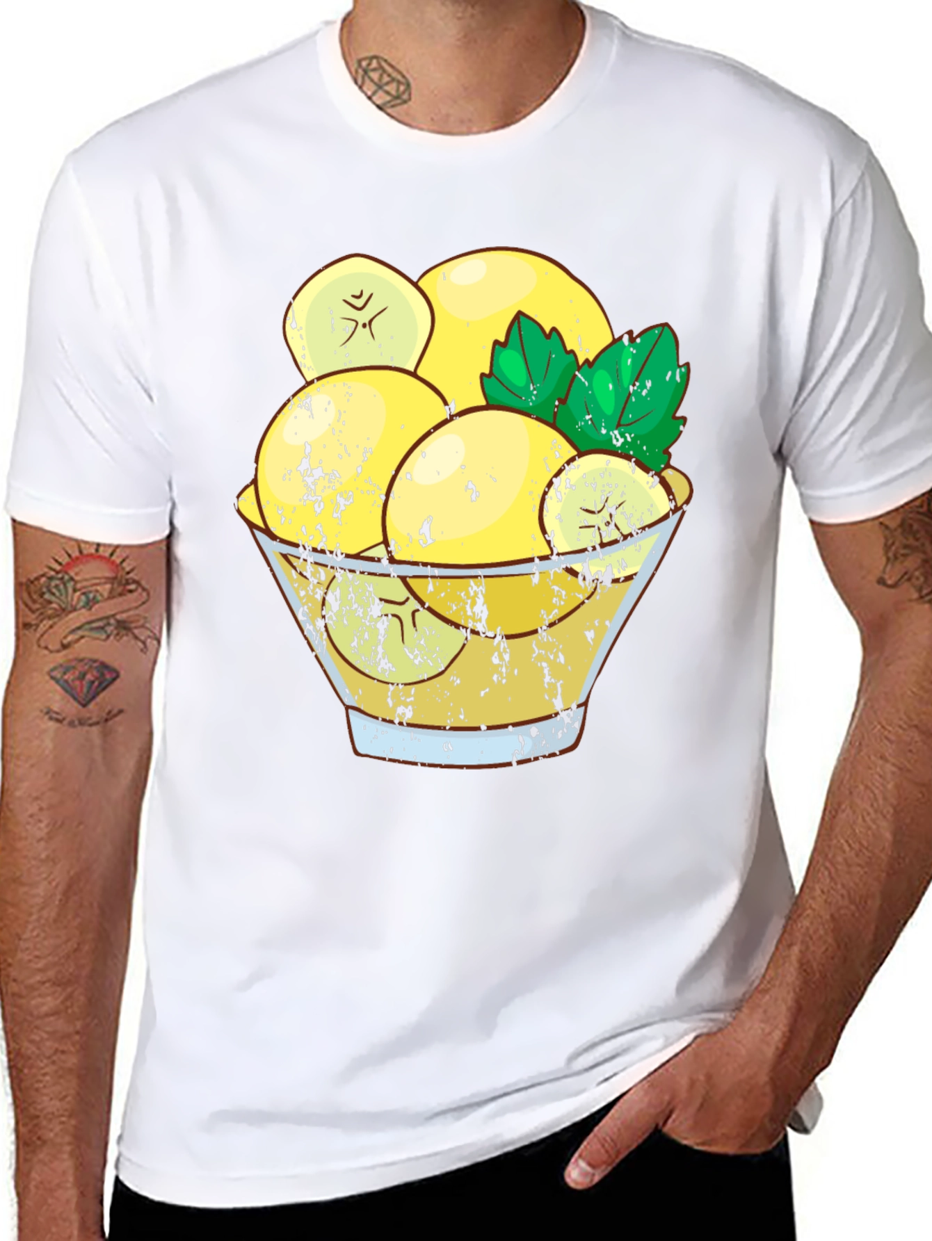 Lemon Bowl Graphic Tee - Stylish Unisex T-Shirt