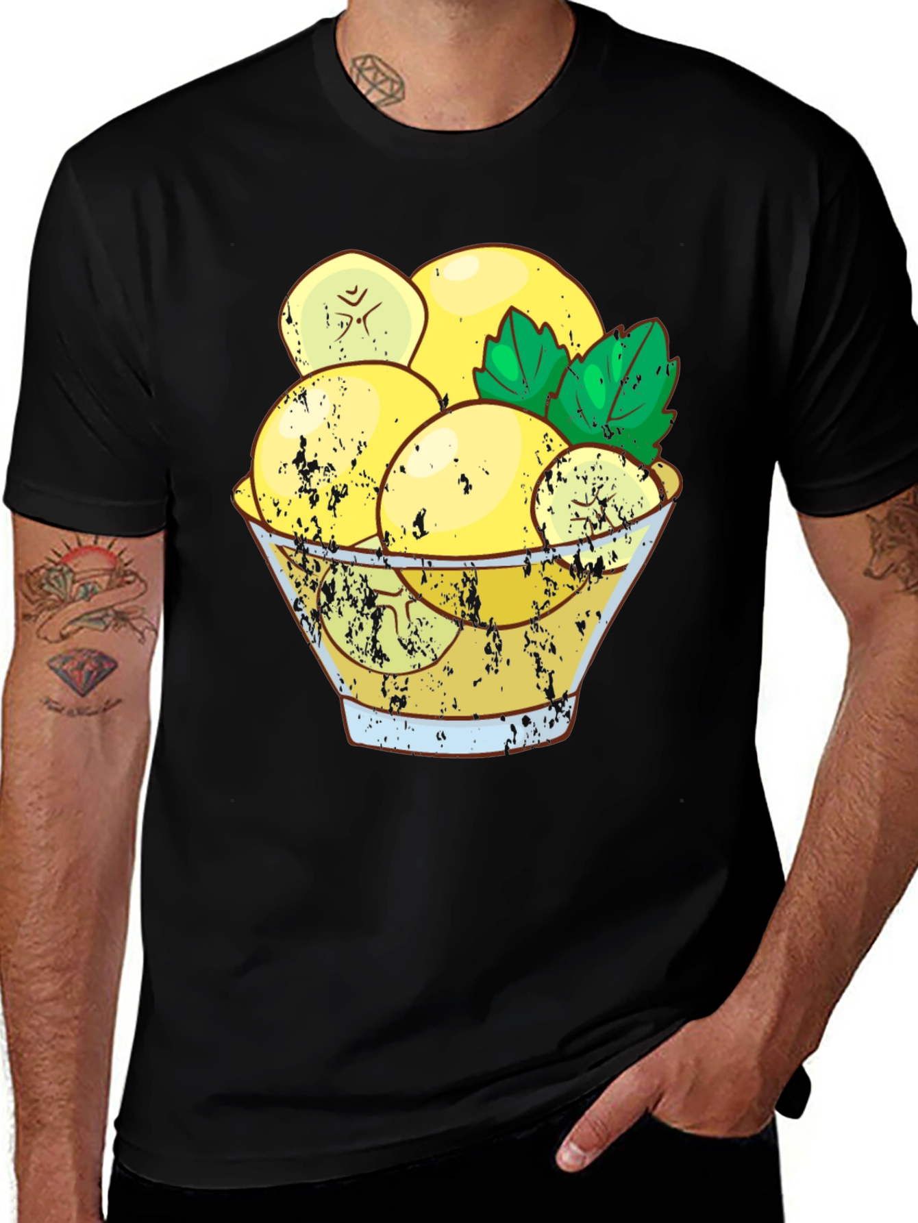 Lemon Bowl Graphic Tee - Stylish Unisex T-Shirt