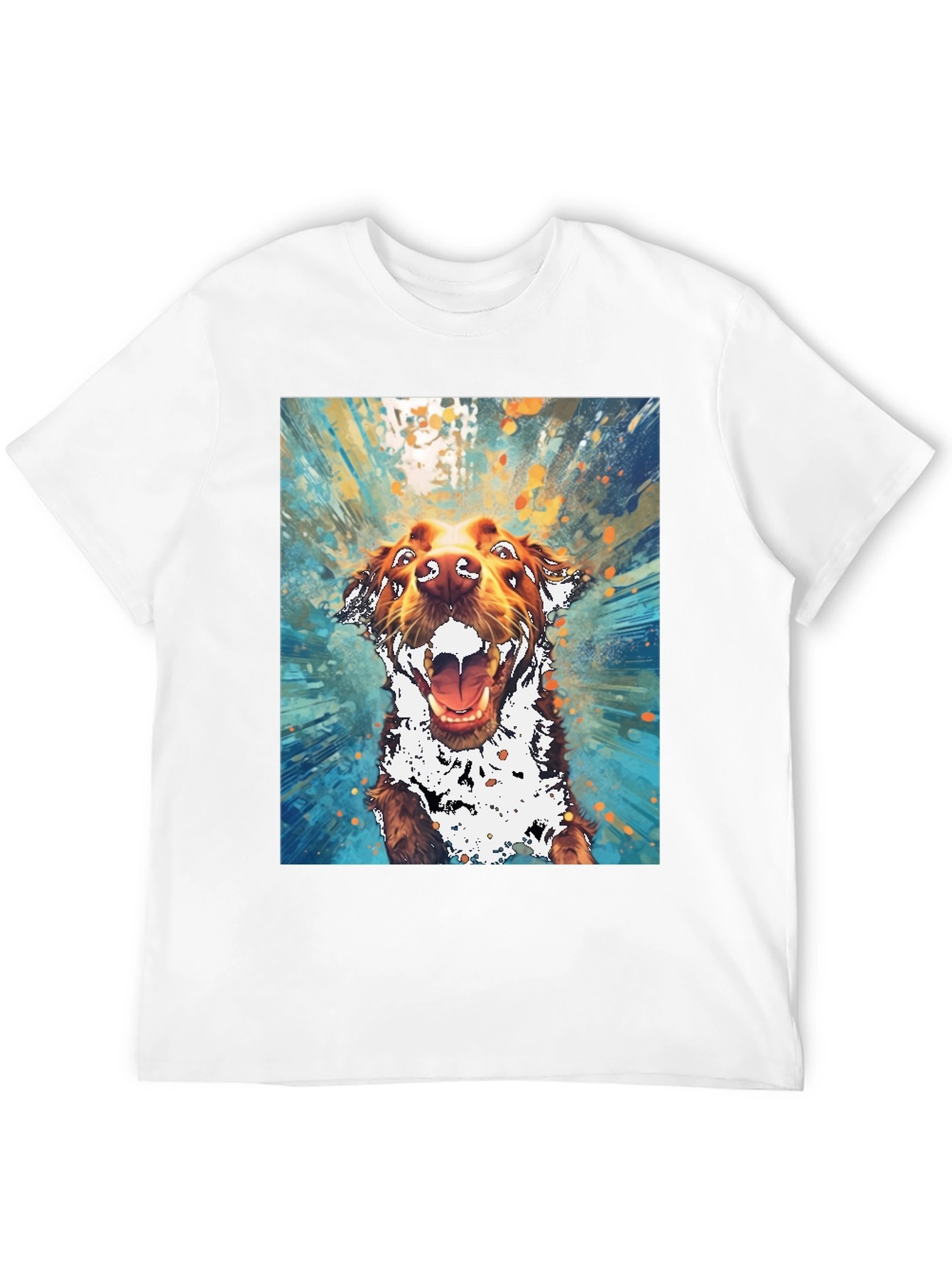 Dog Art Graphic Tee - Mens Black T-Shirt