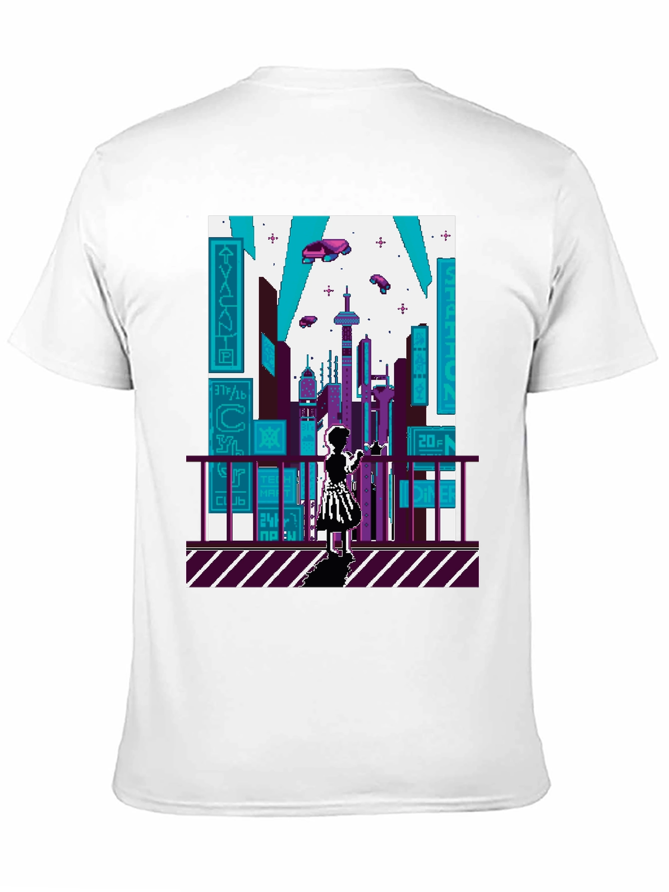 Pixel City Black T-Shirt