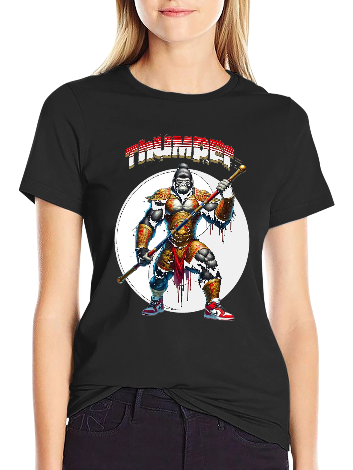 Thumper Gorilla Warrior Black T-Shirt