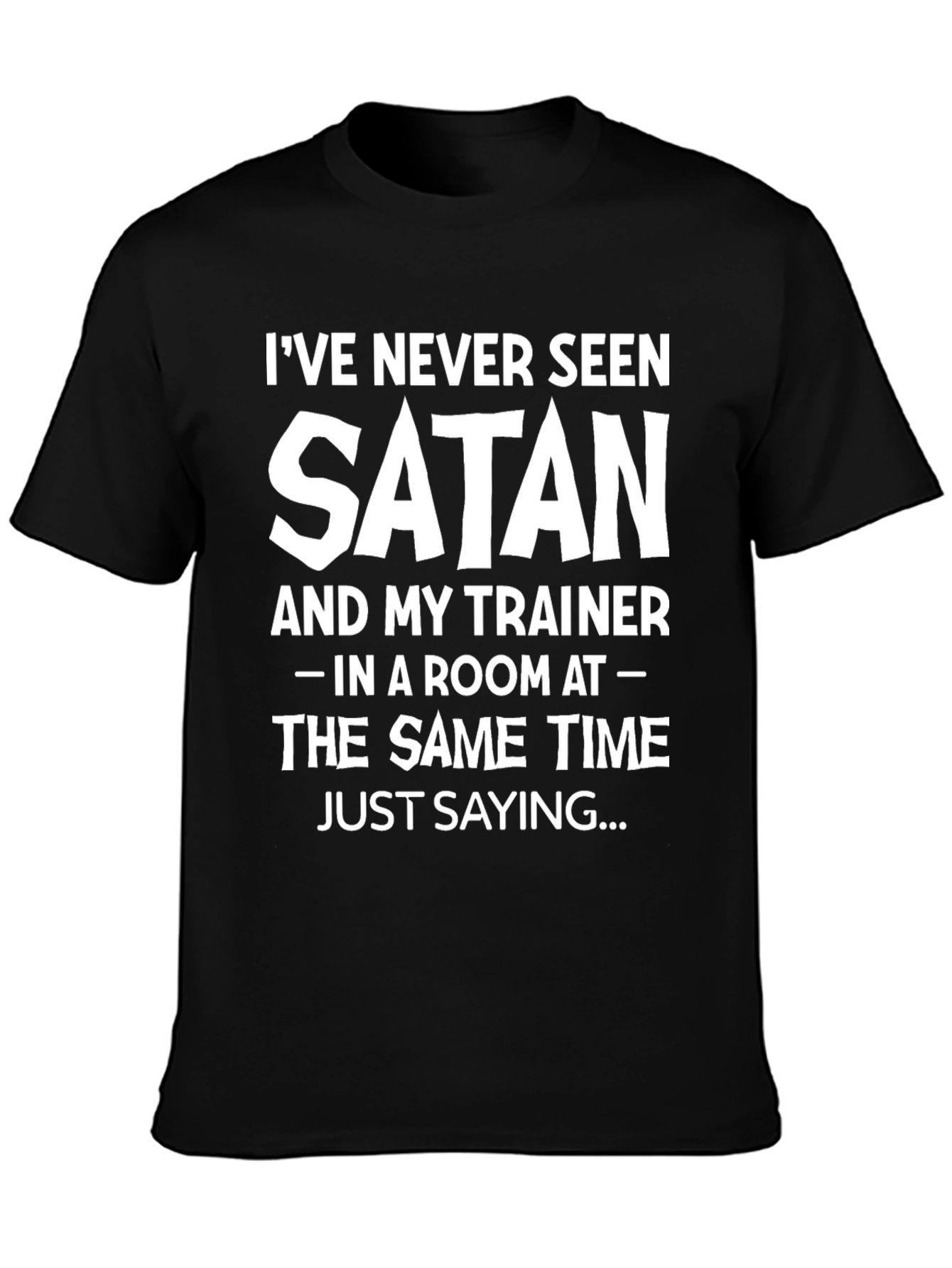 Satan Trainer Graphic Tee - Funny Workout Shirt