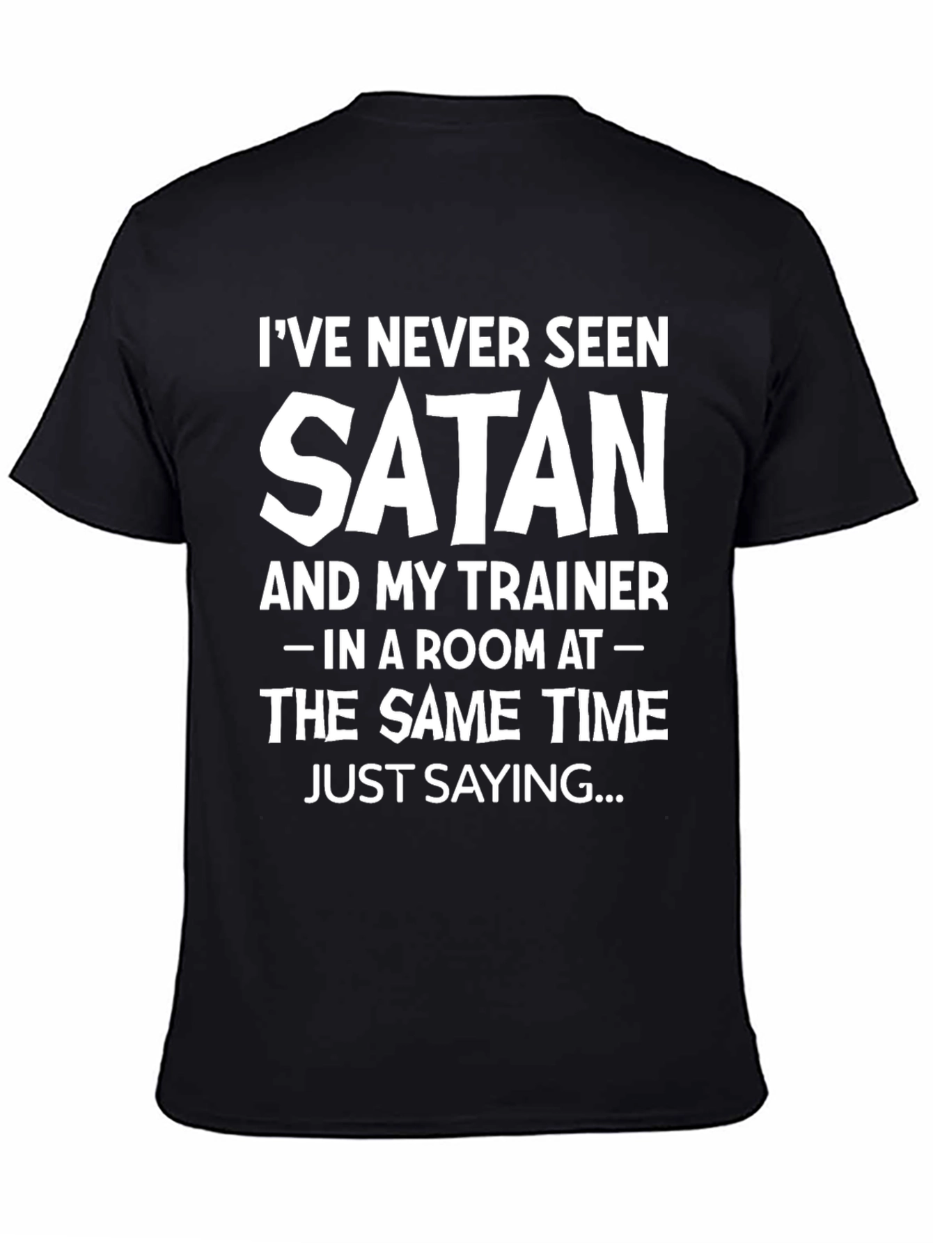 Satan Trainer Graphic Tee - Funny Workout Shirt