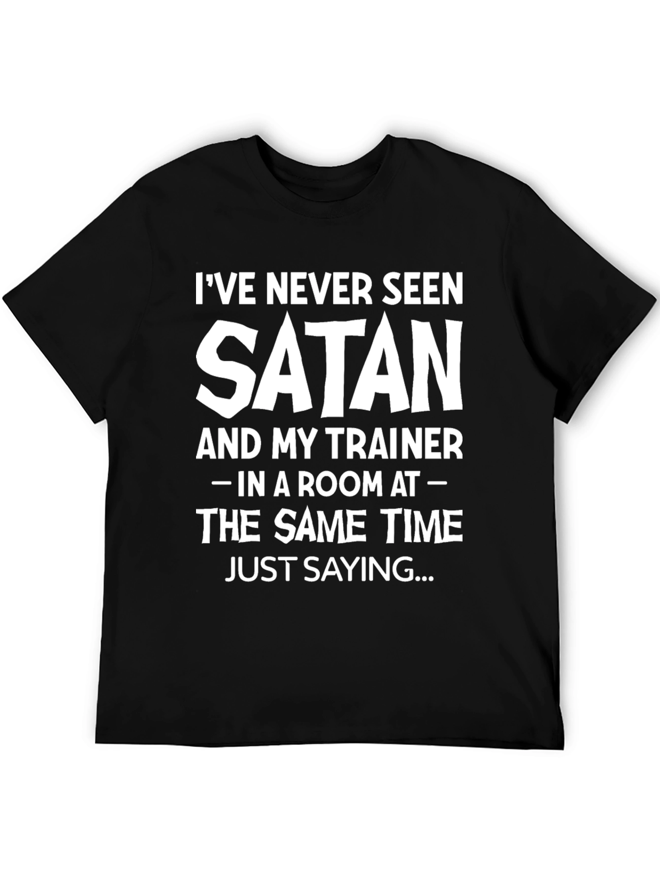 Satan Trainer Graphic Tee - Funny Workout Shirt