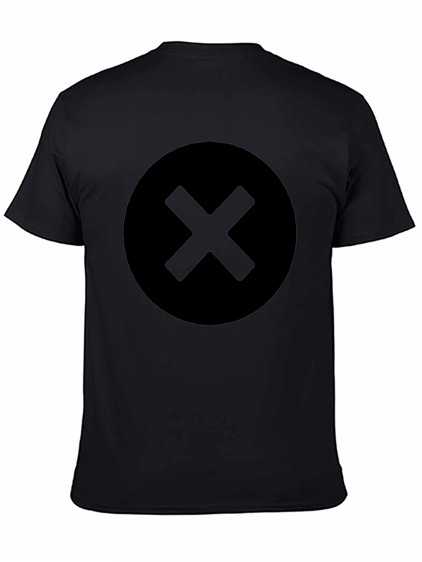 Minimalist Black Circle X Graphic Tee