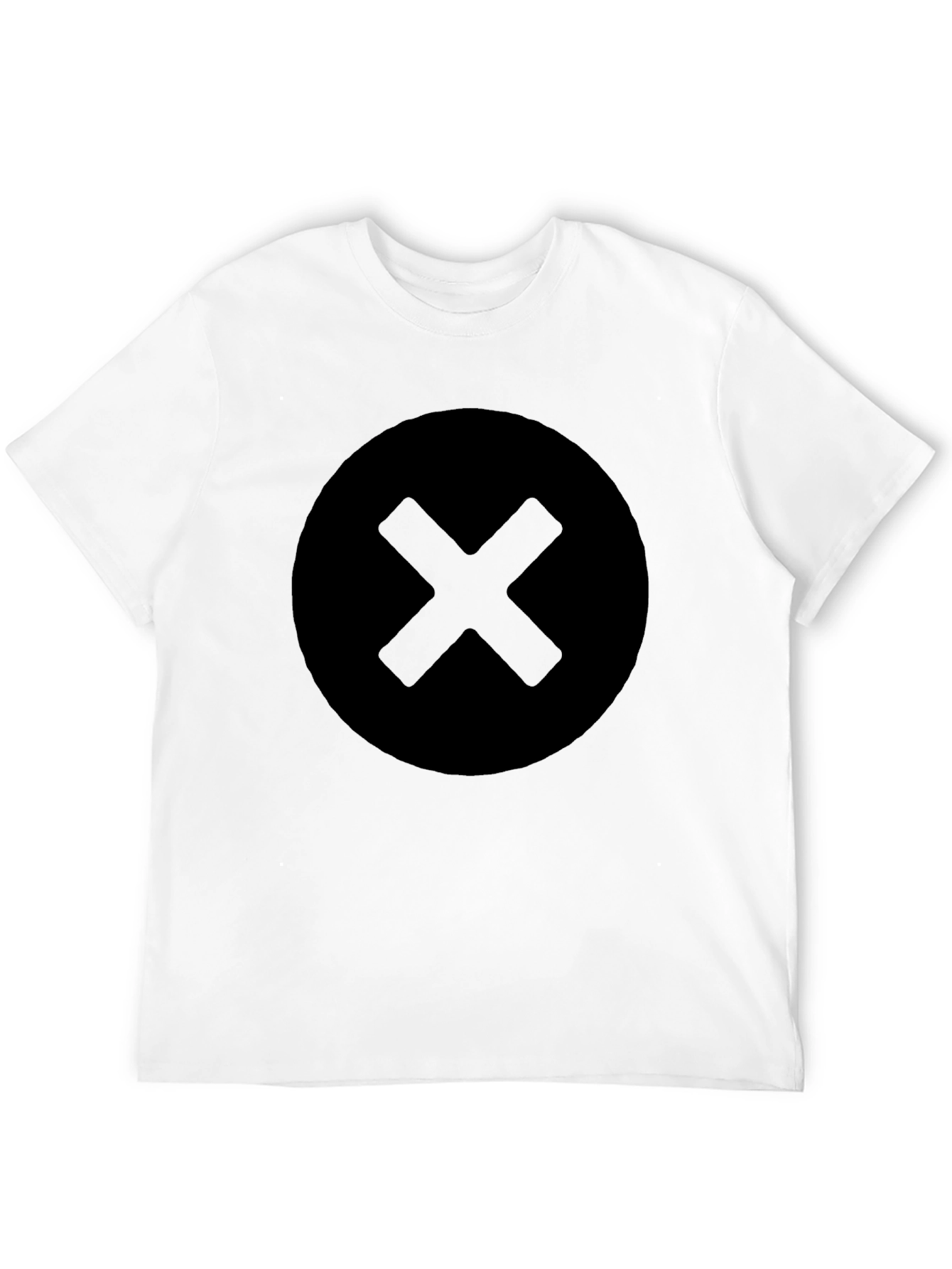 Minimalist Black Circle X Graphic Tee