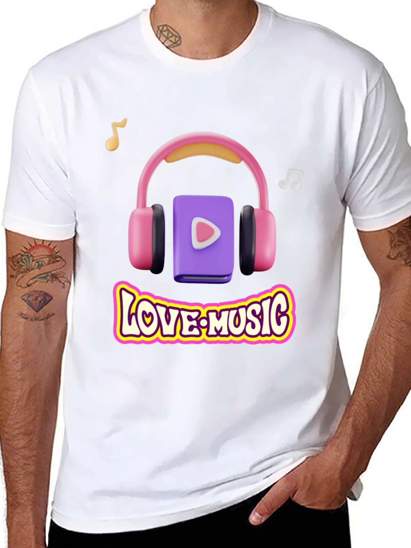 Love Music Graphic Tee - Stylish Music Lover T-Shirt